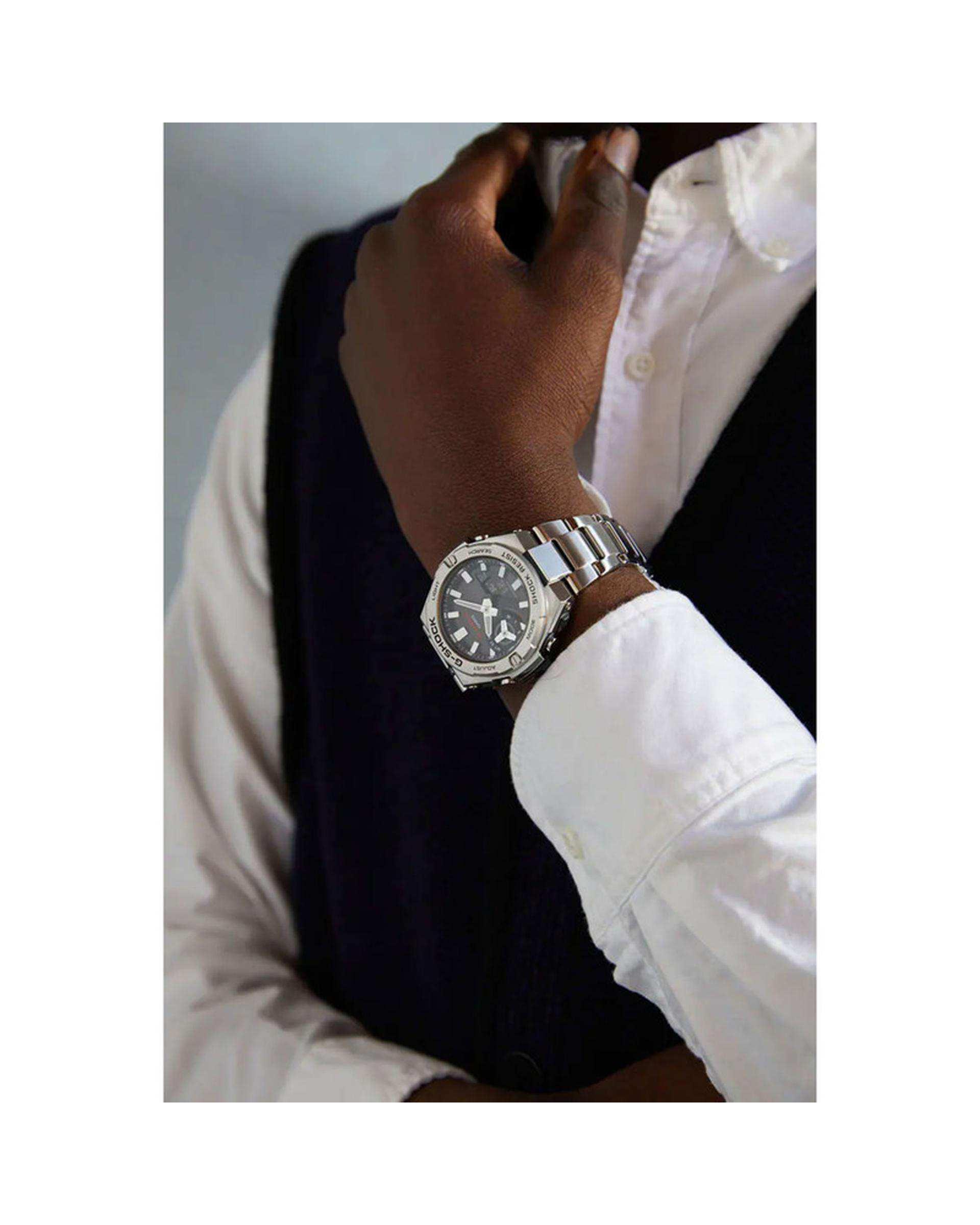 ساعت مچی مردانه عقربه ای و دیجیتال جی شاک کاسیو Casio مدل GST-B500D-1ADR