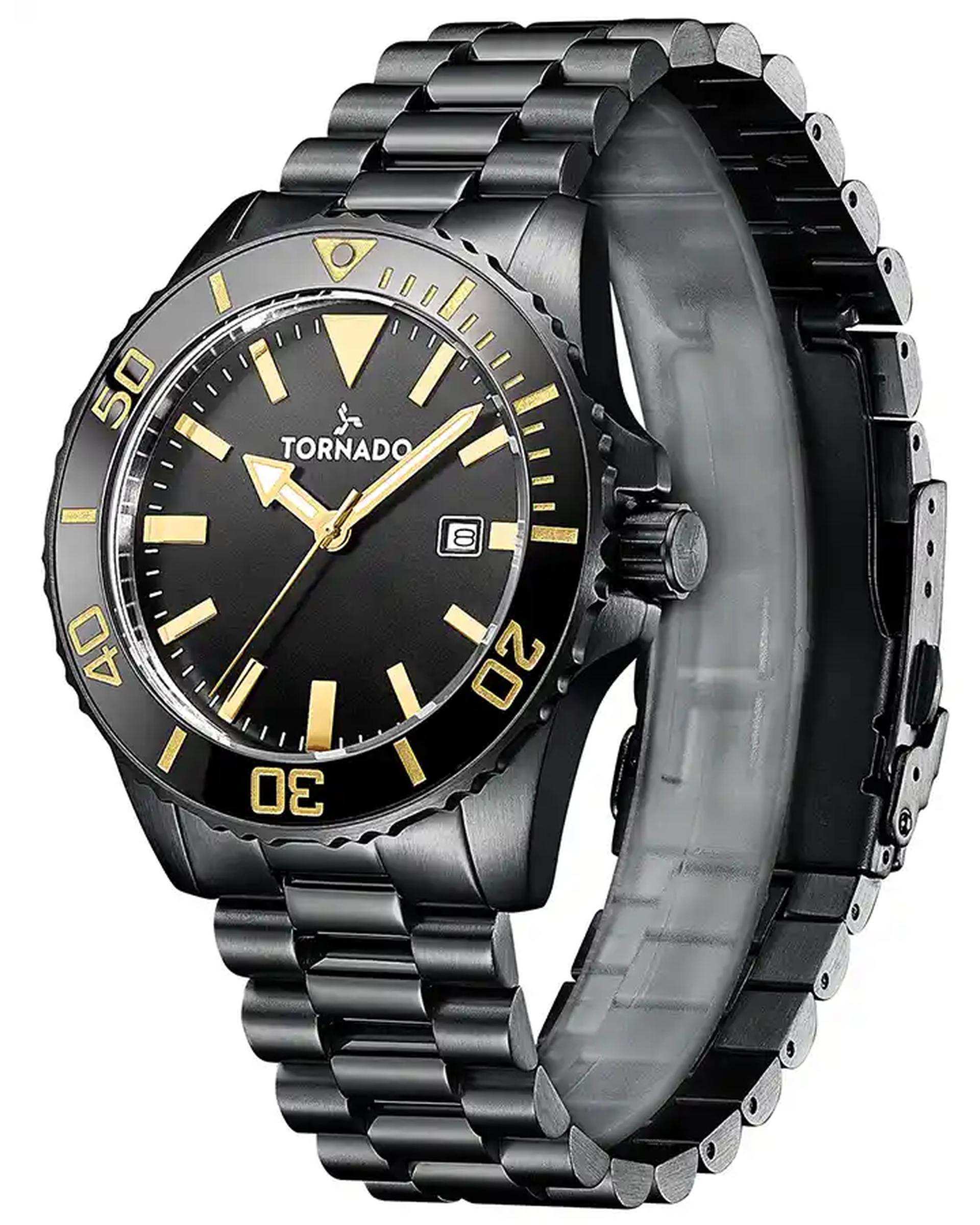 ساعت مچی مردانه عقربه ای تورنادو Tornado مدل T22001-BBBBG