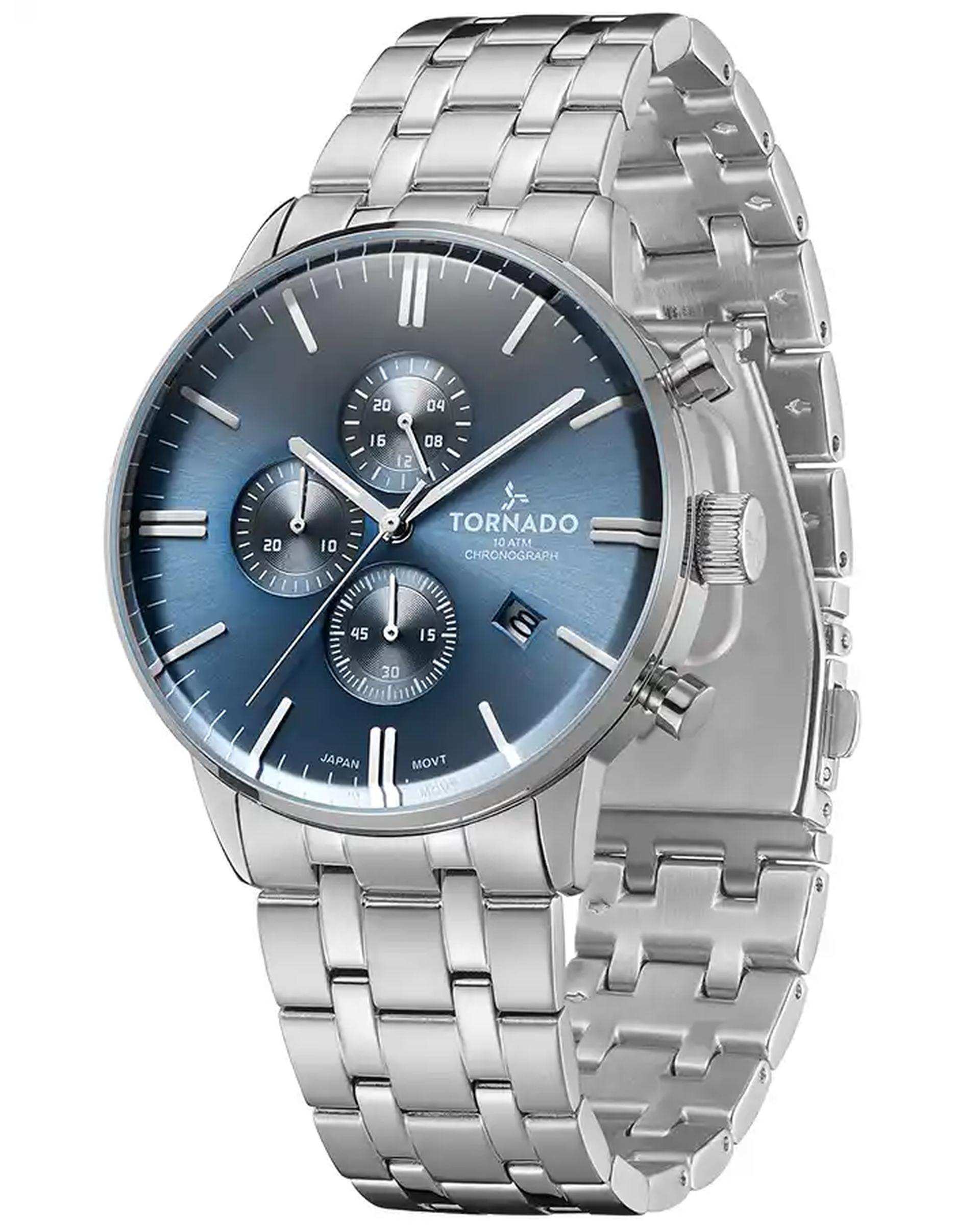 ساعت مچی مردانه عقربه ای تورنادو Tornado مدل T6102-SBSL