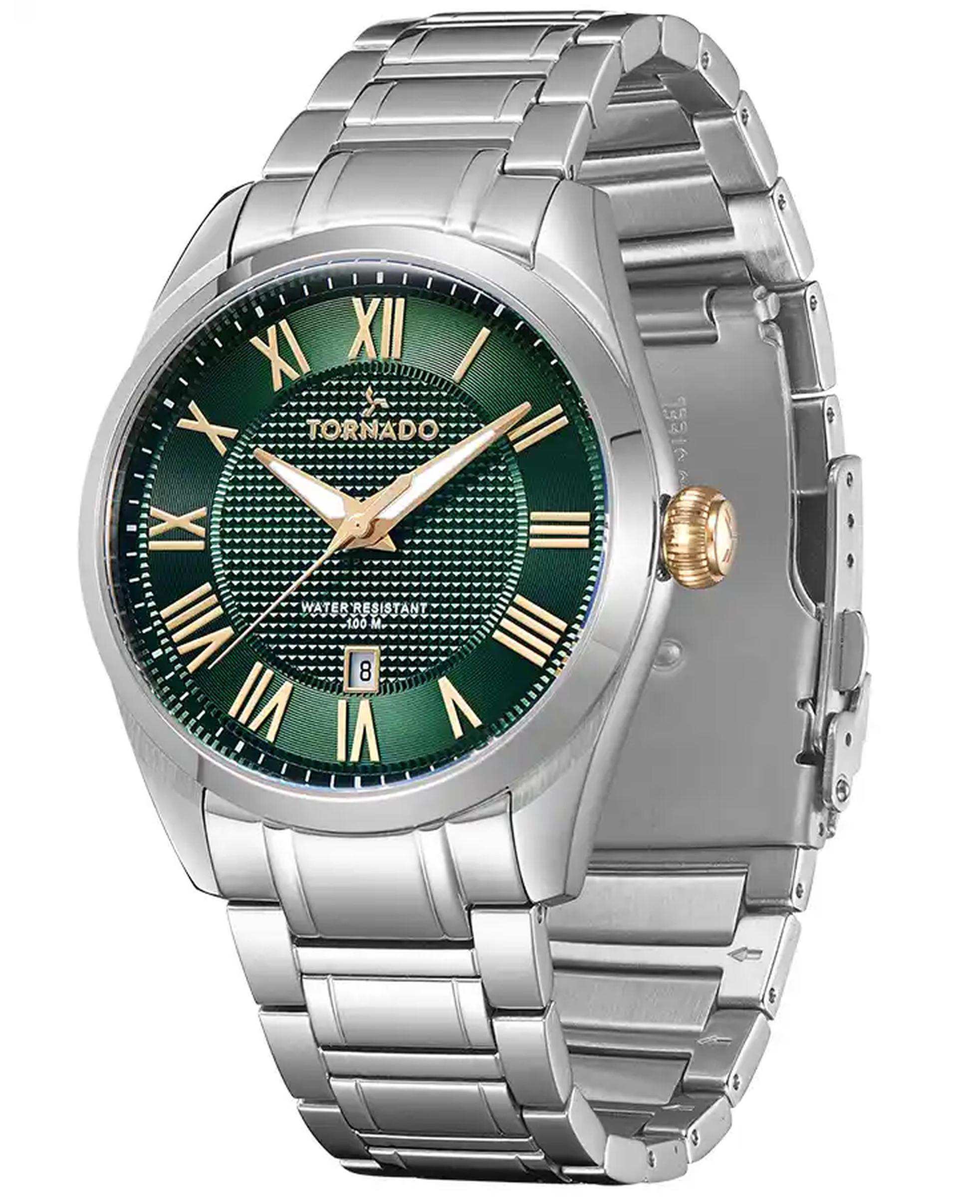 ساعت مچی مردانه عقربه ای تورنادو Tornado مدل T8007-SBSHG