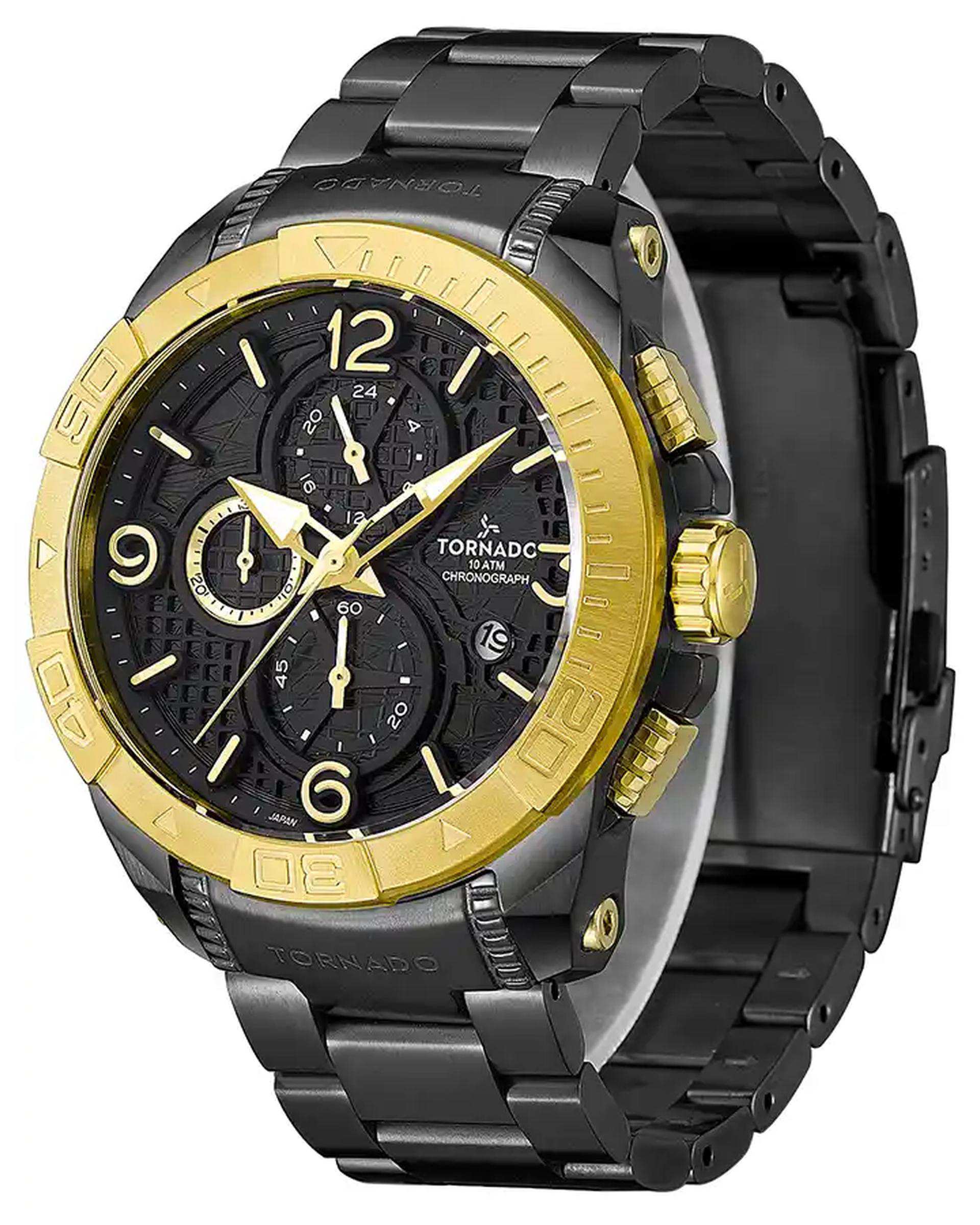 ساعت مچی مردانه عقربه ای تورنادو Tornado مدل T8100-BBBBG
