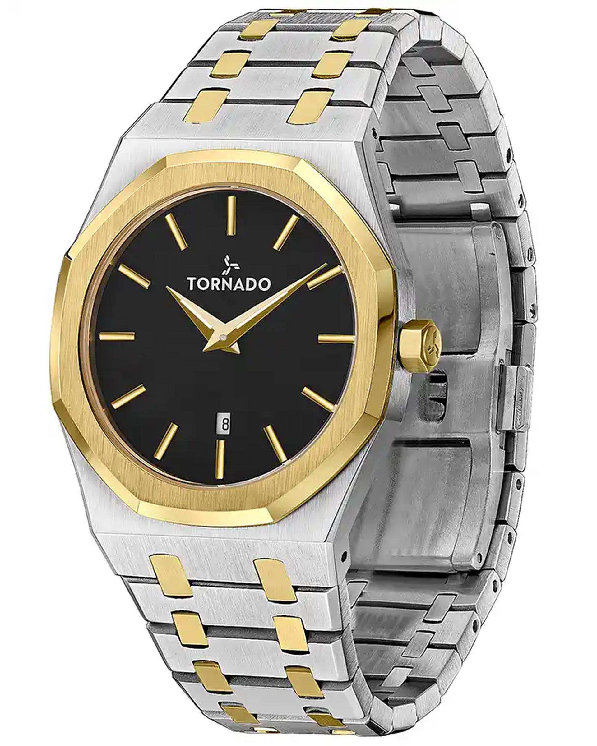 ساعت مچی مردانه عقربه ای تورنادو Tornado مدل T9009-TBTB