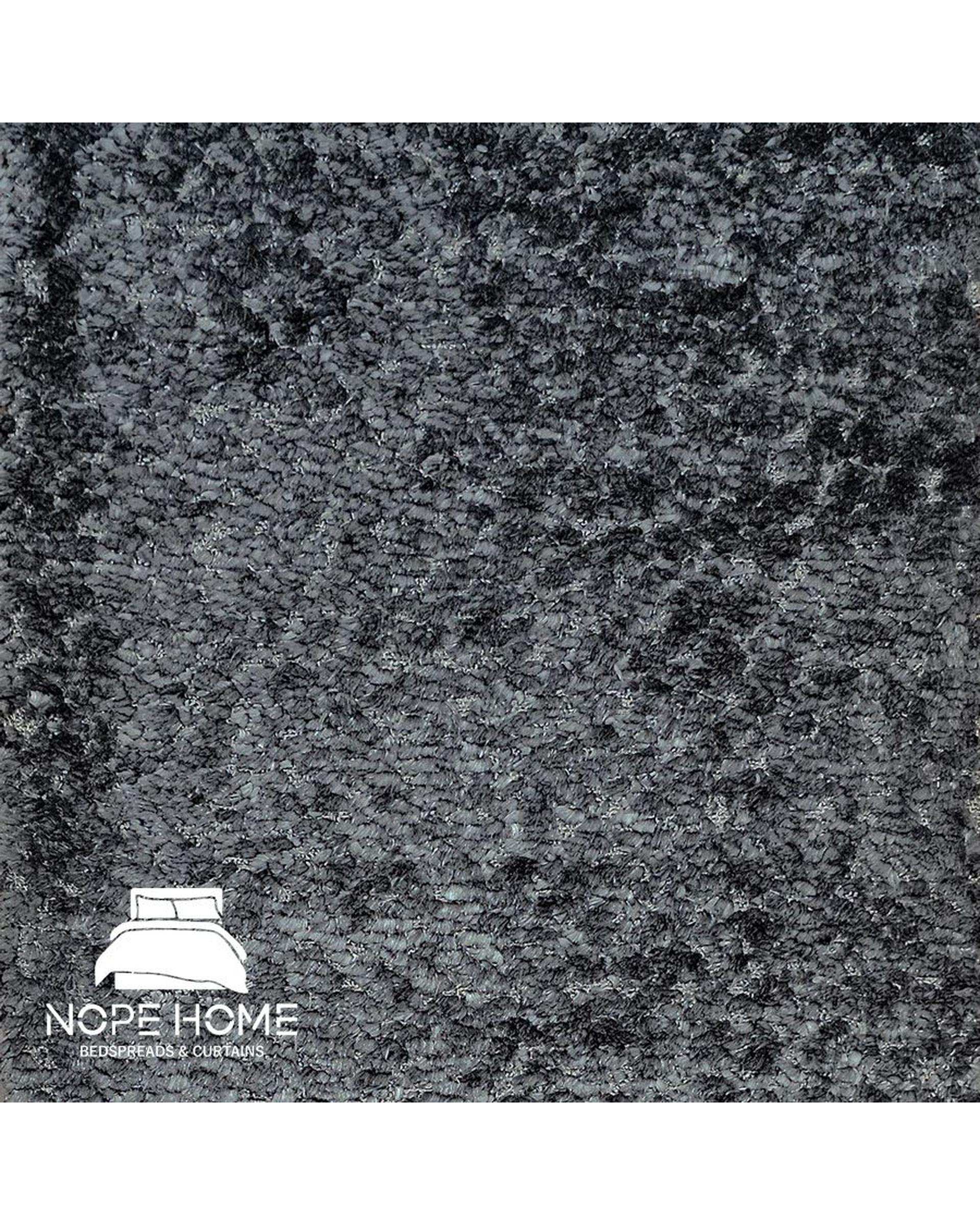 سرویس روتختی مخمل تدی الگانت دو نفره هشت تکه طوسی تیره نوپه هوم Nopehome عرض تشک 160 الی 180