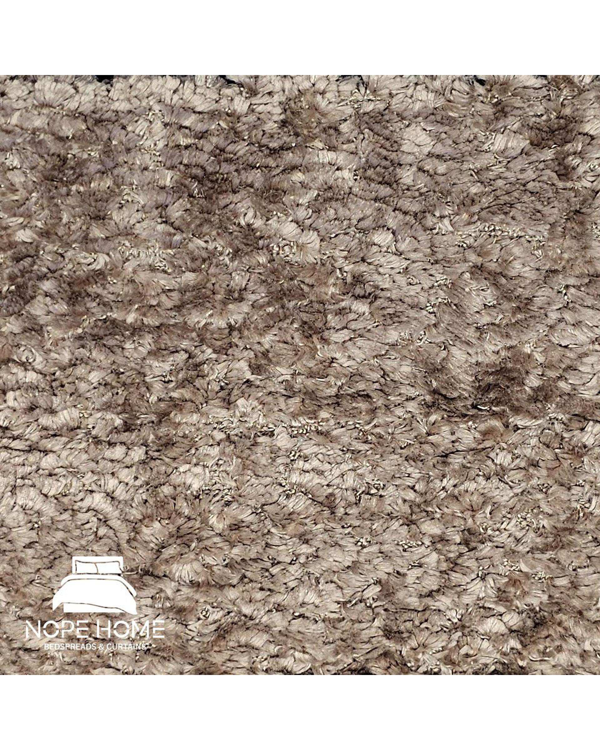 سرویس روتختی مخمل تدی الگانت دو نفره هشت تکه نسکافه ای نوپه هوم Nopehome عرض تشک 160 الی 180