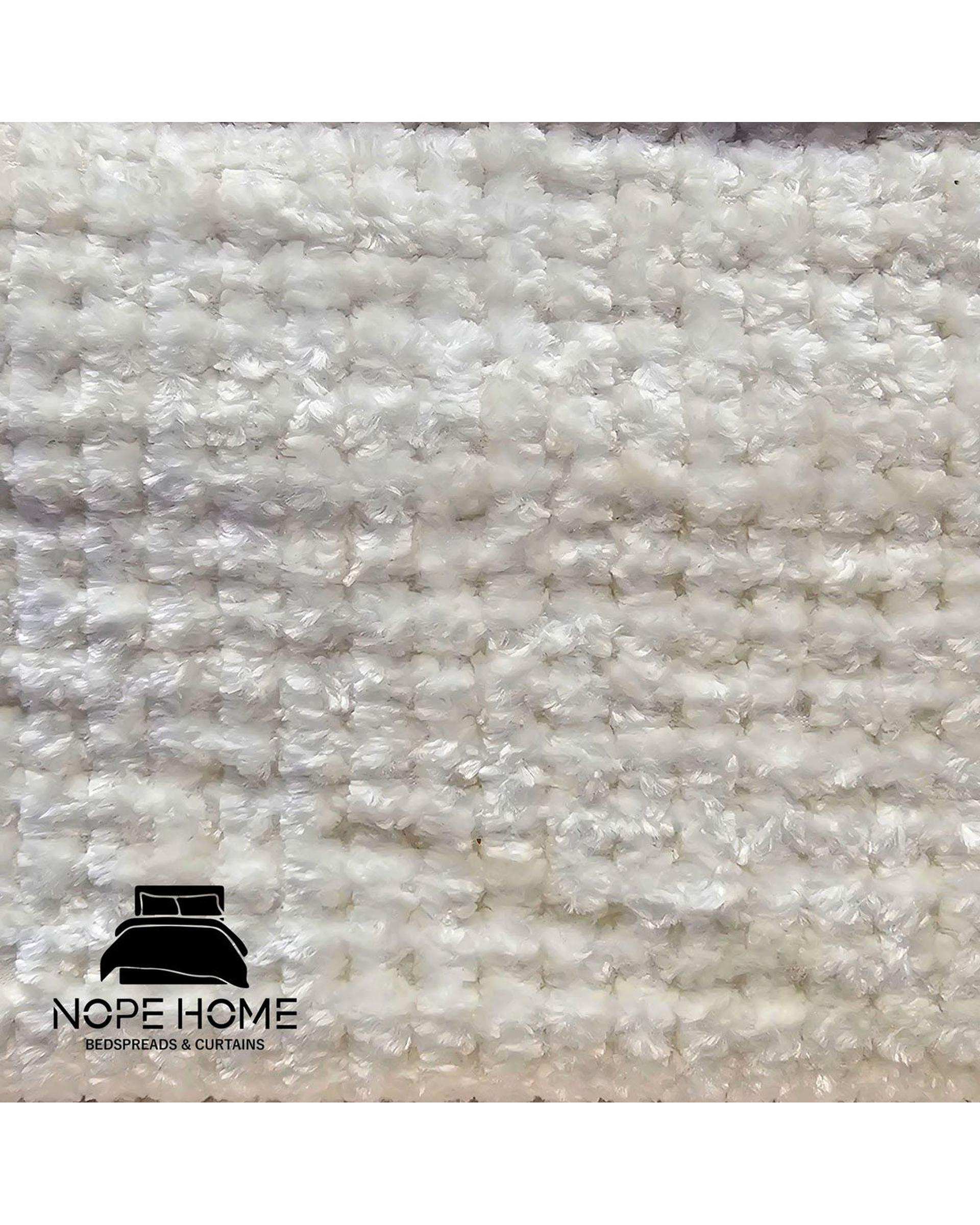 سرویس روتختی مخمل تدی والنسیا دو نفره هشت تکه شیری نوپه هوم Nopehome عرض تشک 160 الی 180