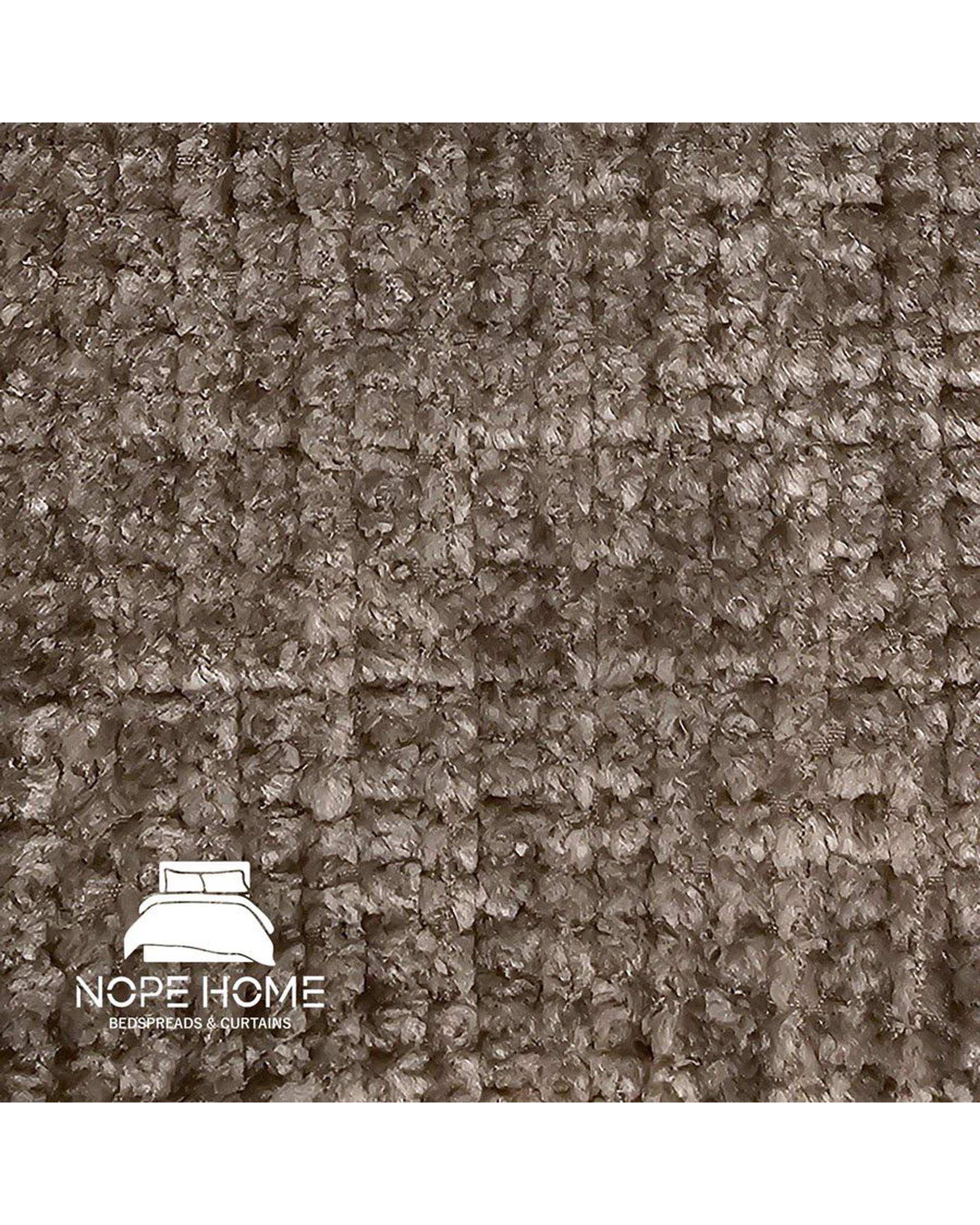 سرویس روتختی مخمل تدی والنسیا دو نفره هشت تکه نسکافه ای نوپه هوم Nopehome عرض تشک 160 الی 180