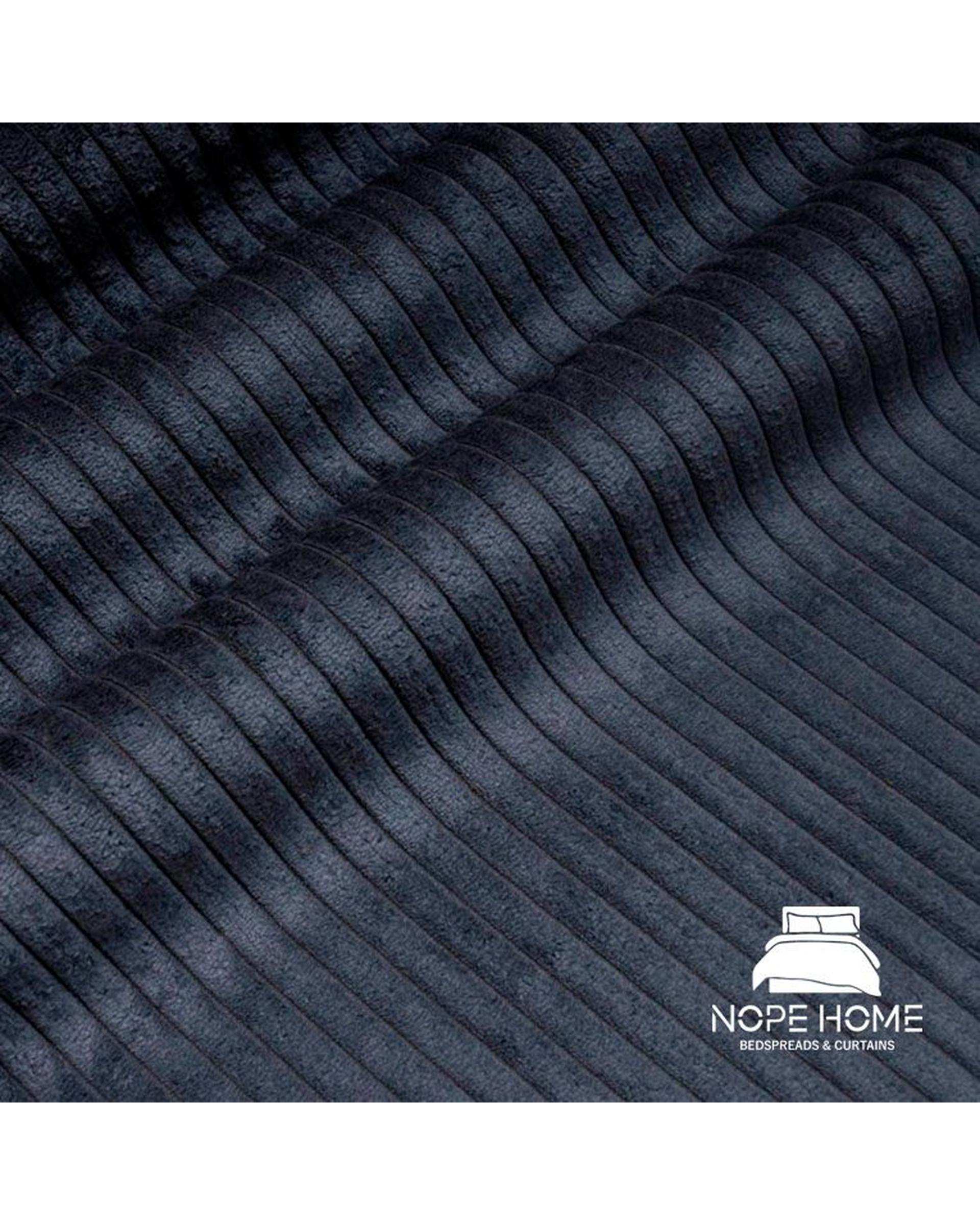 سرویس روتختی مخمل پلیسه کریستال یک نفره پنج تکه سرمه ای تیره نوپه هوم Nopehome تشک عرض ۸۰ الی ۹۰ سانت