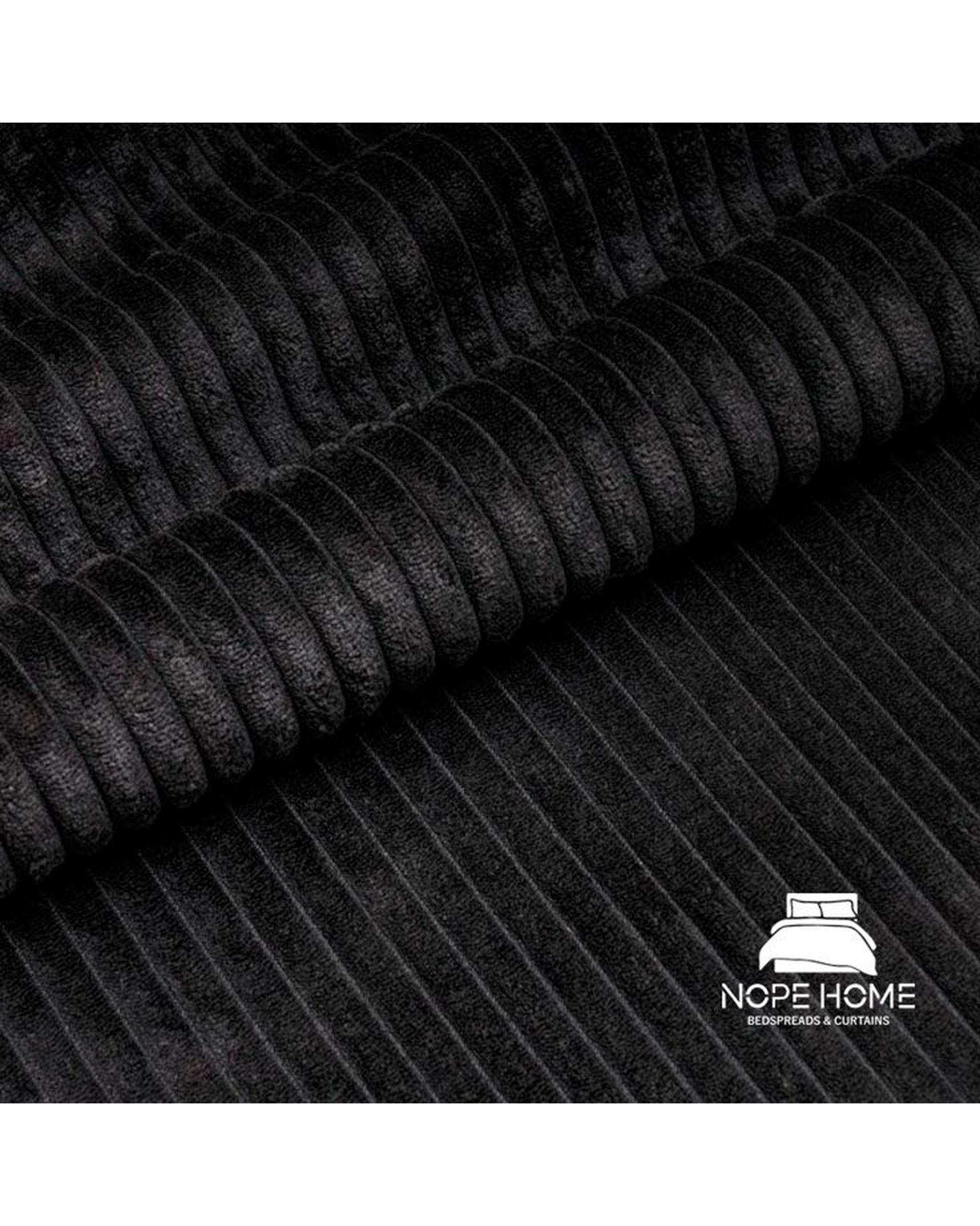 سرویس روتختی مخمل پلیسه کریستال یک نفره پنج تکه مشکی نوپه هوم Nopehome تشک عرض ۸۰ الی ۹۰ سانت