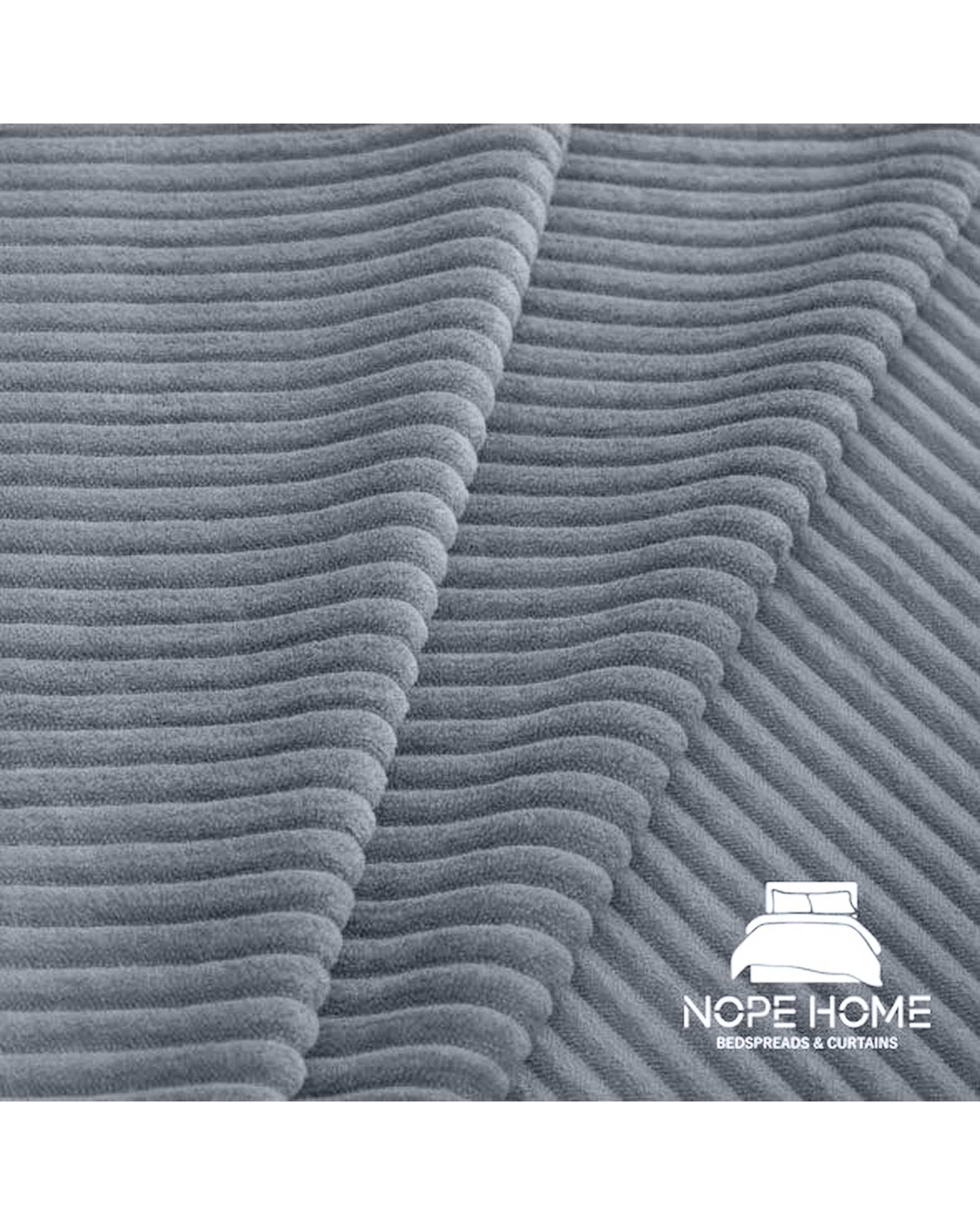 سرویس روتختی مخمل پلیسه کریستال یک نفره پنج تکه نقرآبی نوپه هوم Nopehome تشک عرض ۸۰ الی ۹۰ سانت