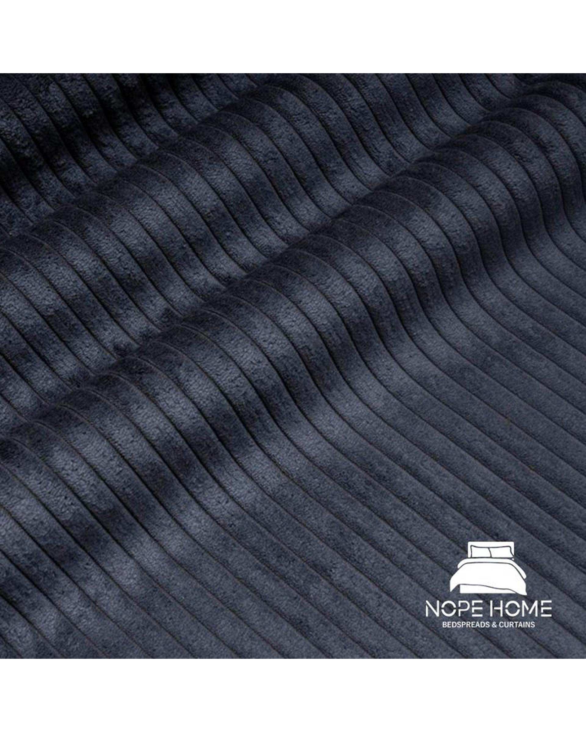 سرویس روتختی مخمل پلیسه پلاتینیوم دو نفره هشت تکه سرمه ای تیره نوپه هوم Nopehome تشک عرض ۱۶۰ و ۱۸۰ سانت