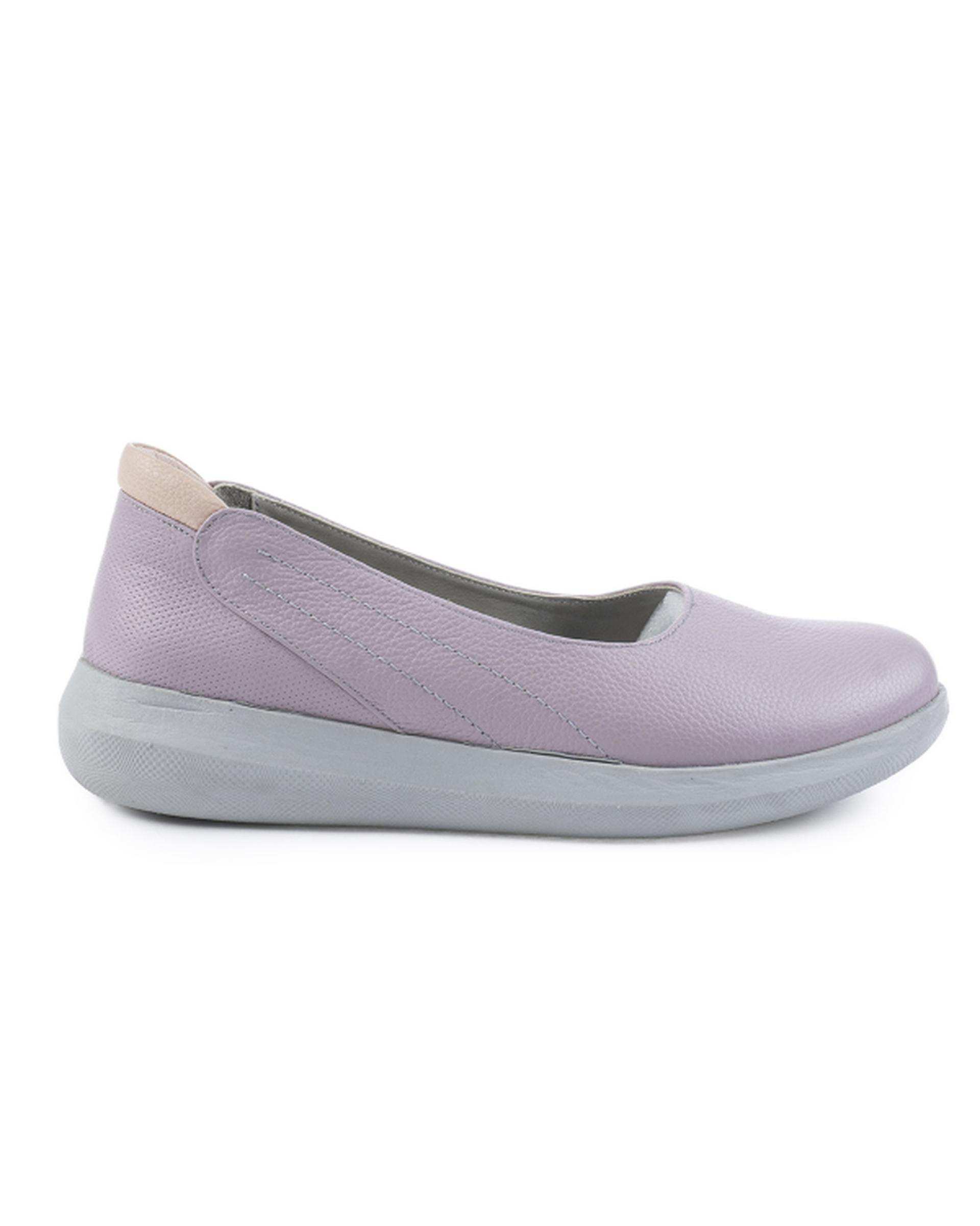 کفش چرم زنانه کژوال بنفش ایران طب Iran Teb مدل مهسا 205126