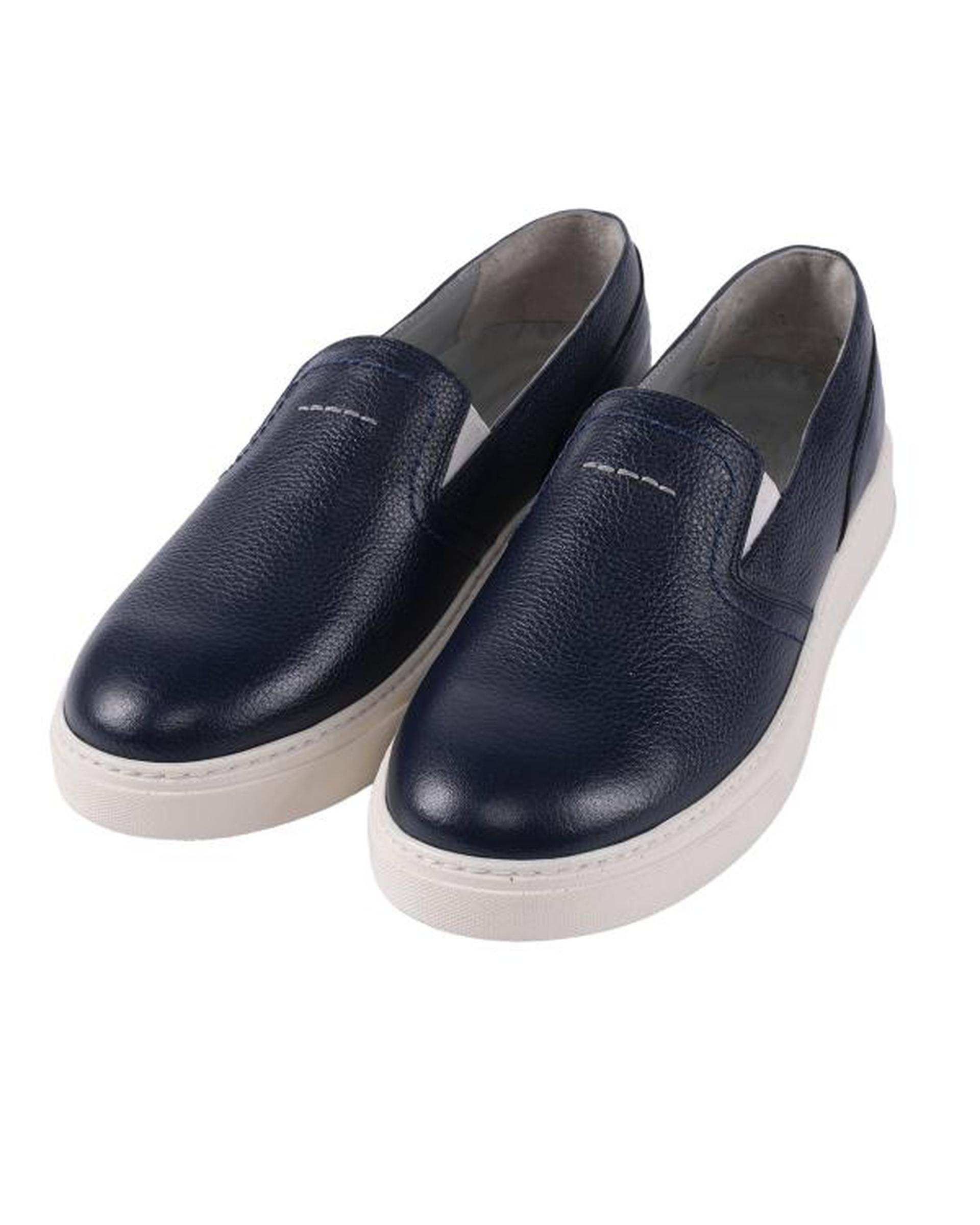 کفش چرم زنانه کژوال سرمه ای ایران طب Iran Teb مدل ونسا 204649