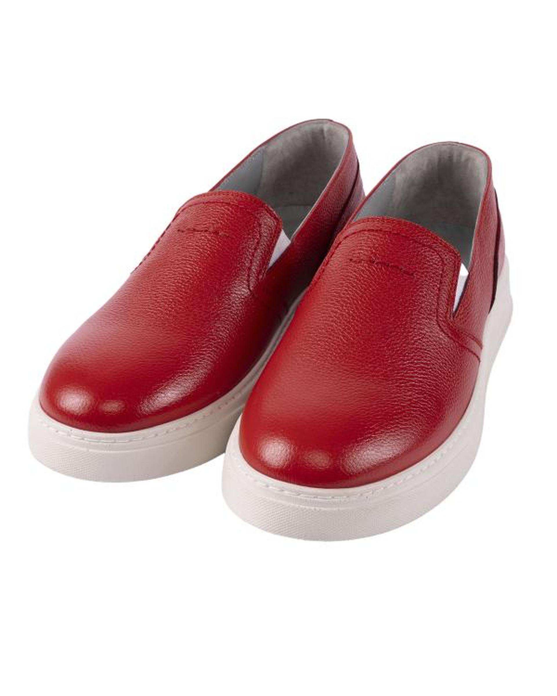 کفش چرم زنانه کژوال قرمز ایران طب Iran Teb مدل ونسا 204649