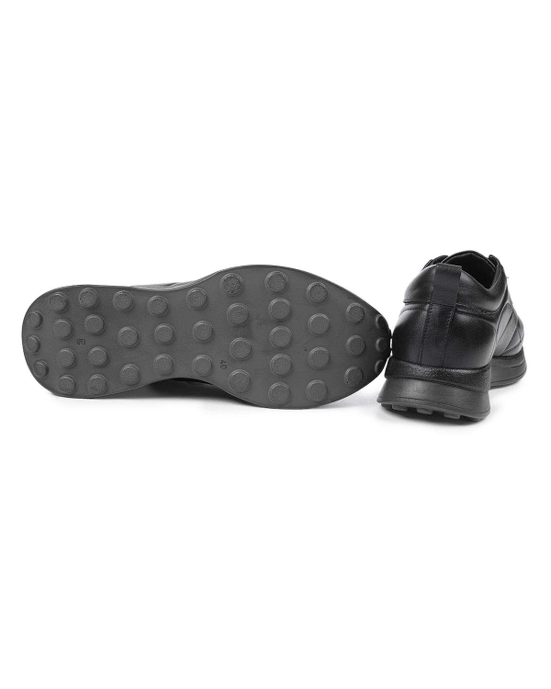 کفش چرم زنانه کژوال مشکی ایران طب Iran Teb مدل ابریشم کشی 205129