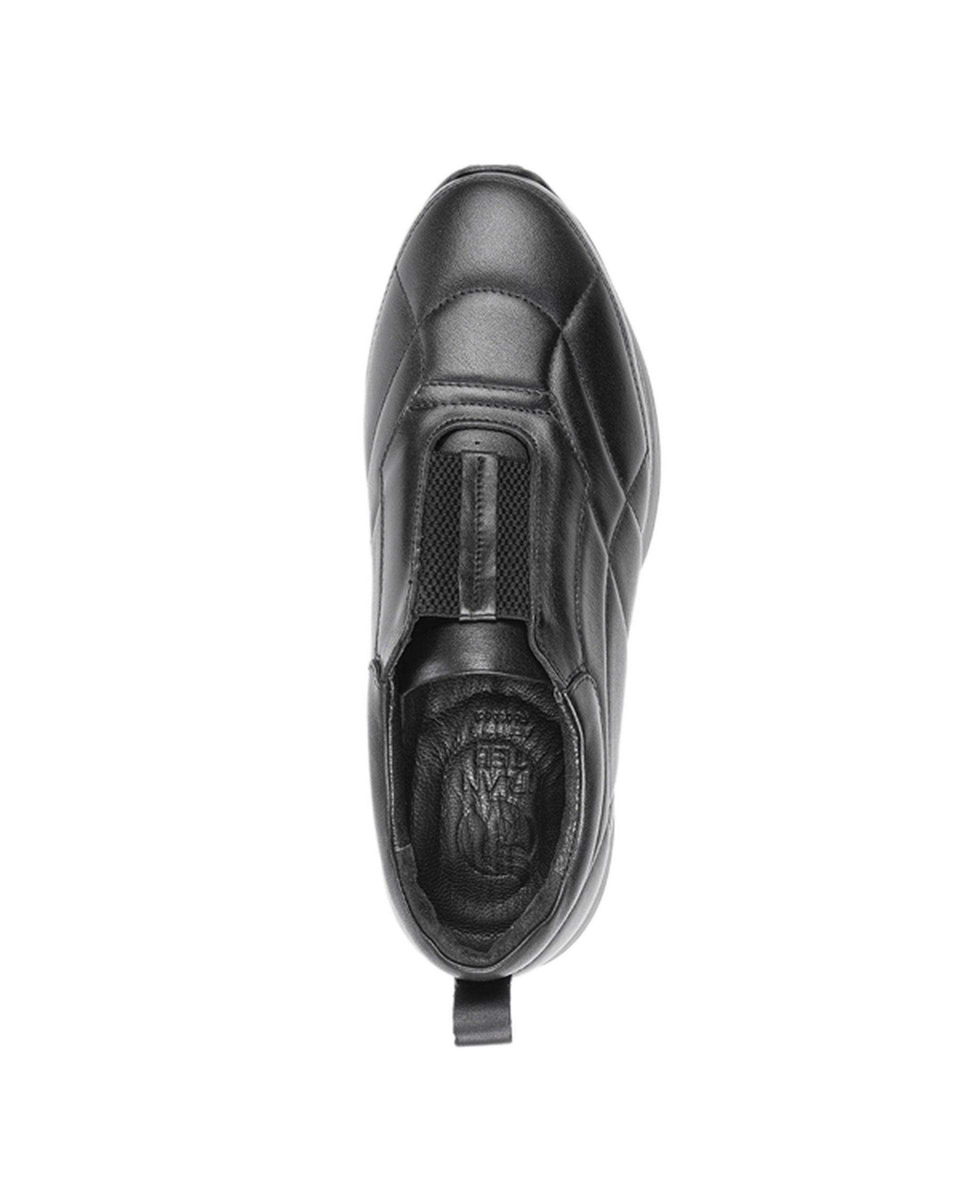 کفش چرم زنانه کژوال مشکی ایران طب Iran Teb مدل ابریشم کشی 205129