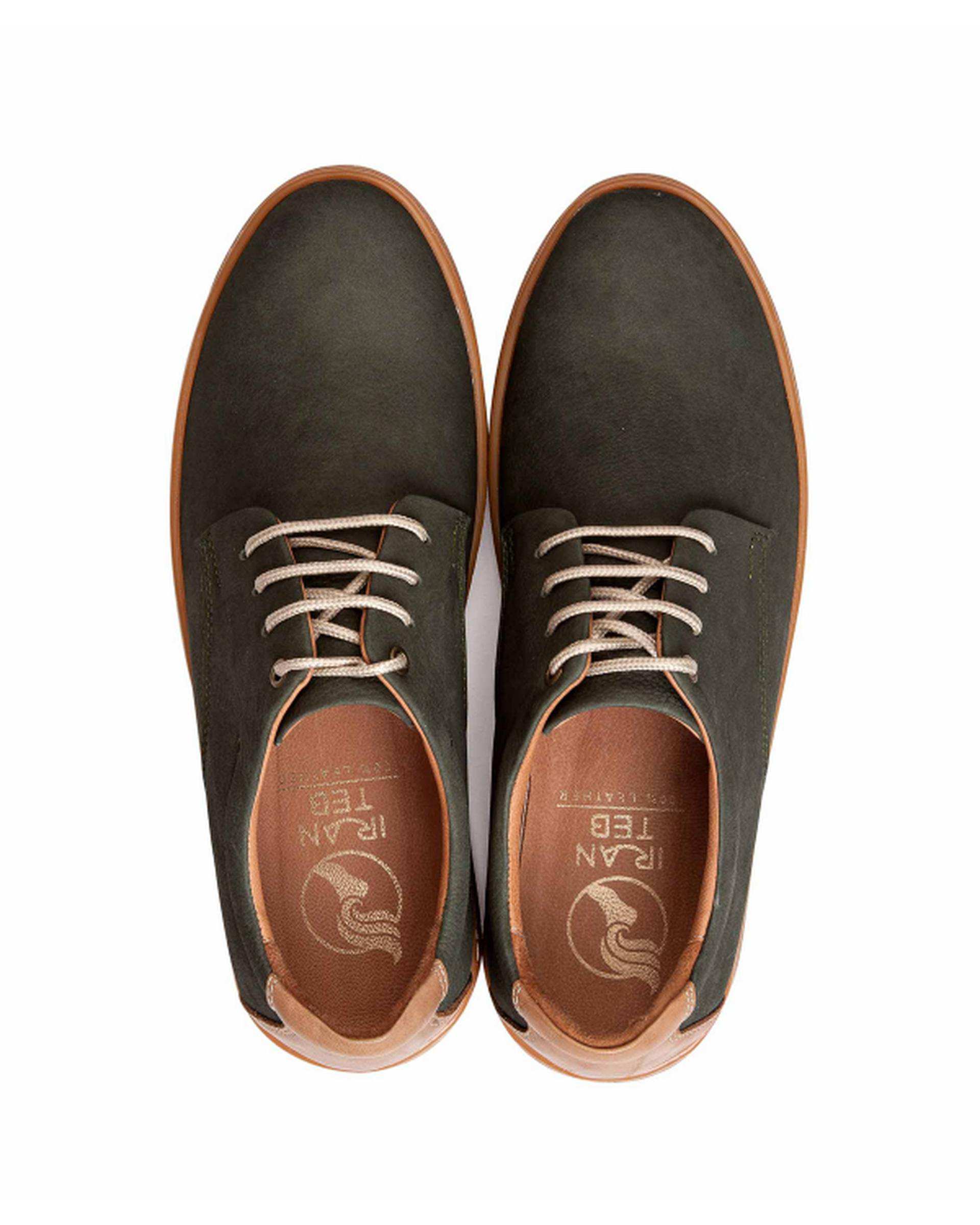 کفش چرم مردانه کژوال سبز یشمی ایران طب Iran Teb مدل پانو 2005951