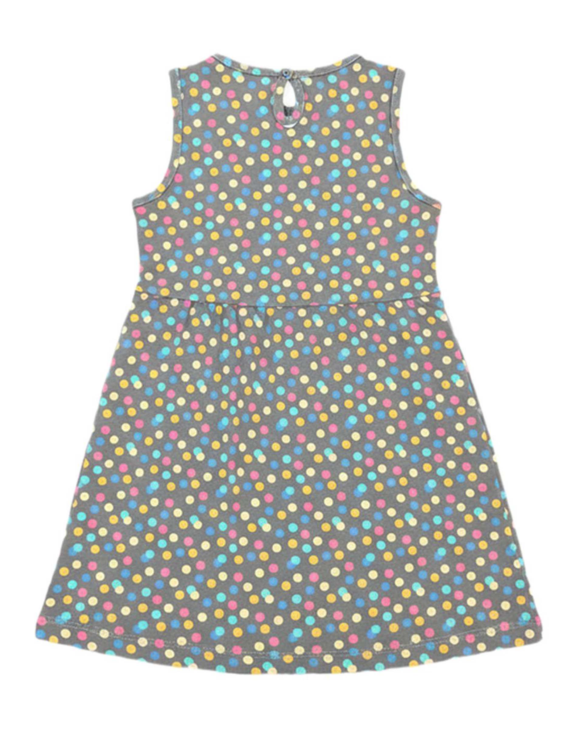 پیراهن دخترانه طوسی فیورلا Fiorella طرح توپی کد 35215