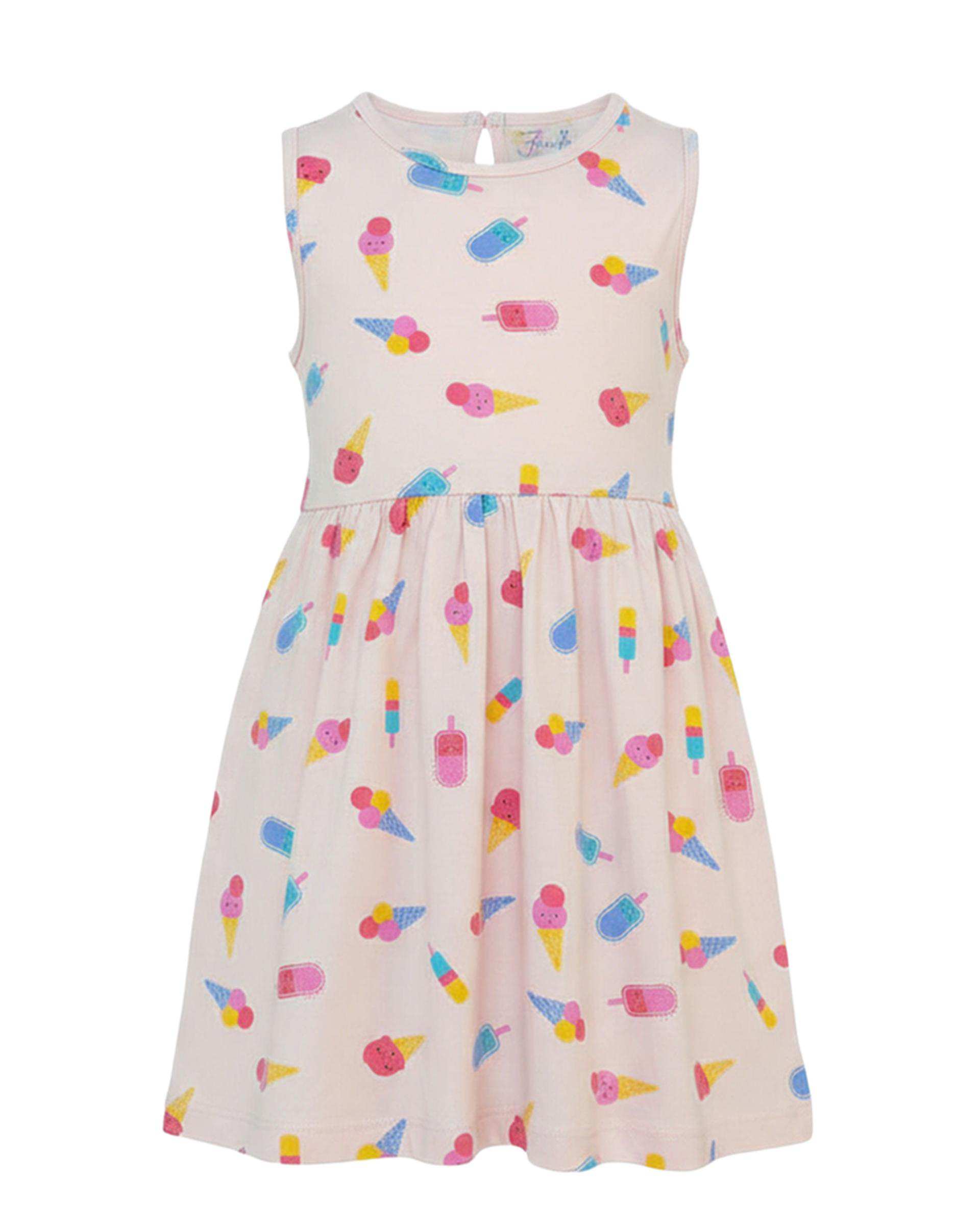 پیراهن دخترانه کرم فیورلا Fiorella طرح بستنی کد 35212