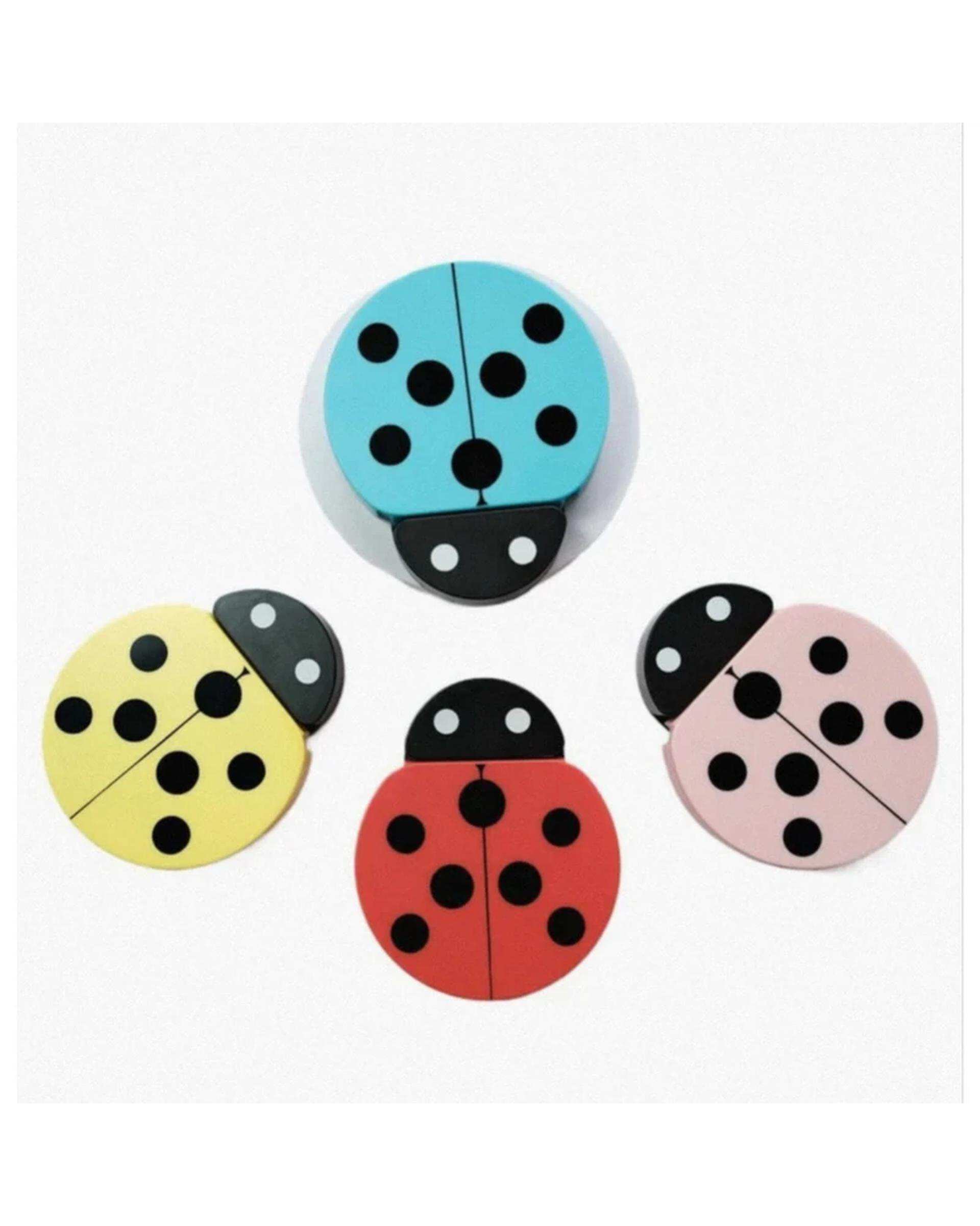 ست براش آرایشی مدل کفشدوزک بسته 5 عددی