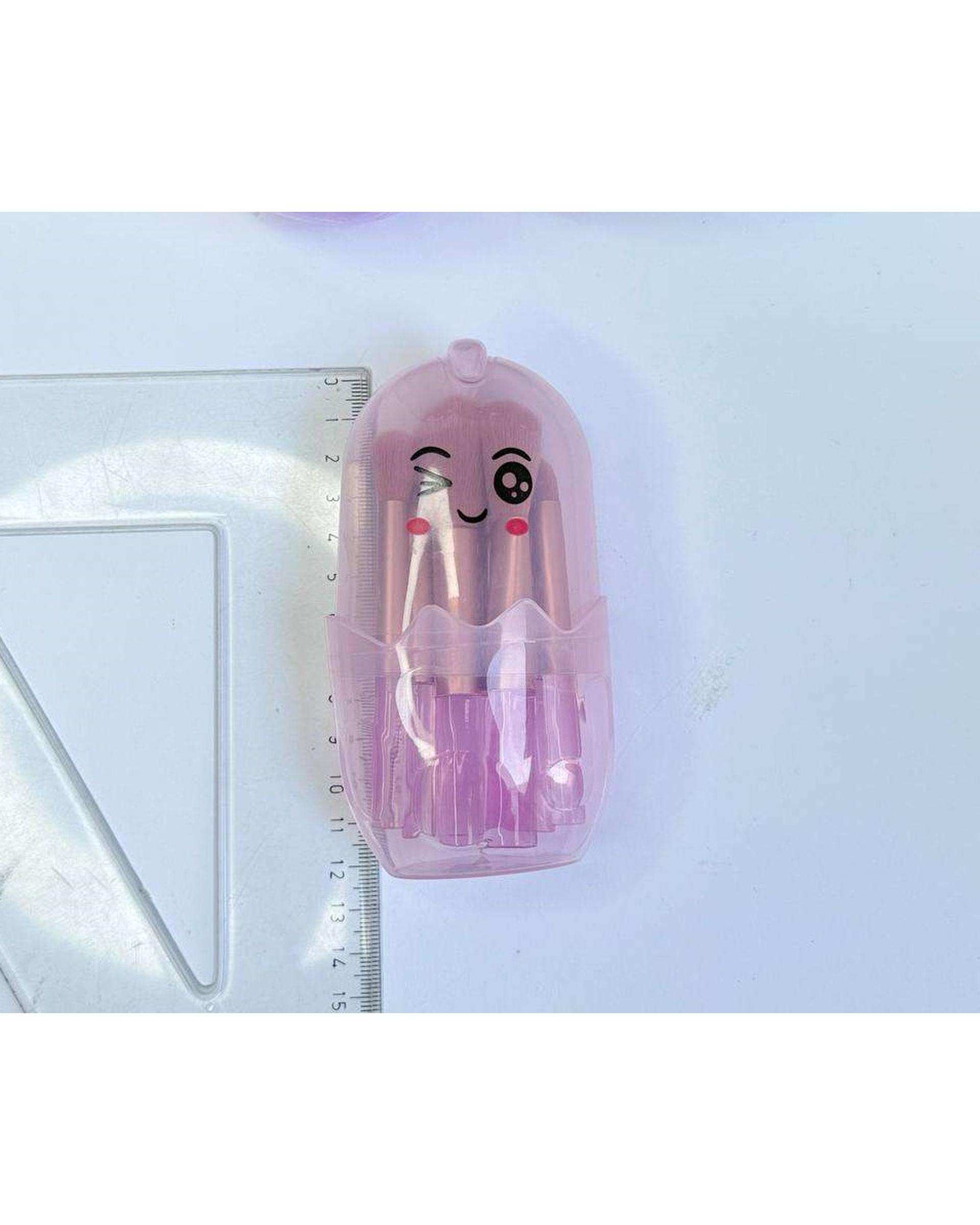 ست براش آرایشی شفاف طرح جوجه مجموعه ۷ عددی