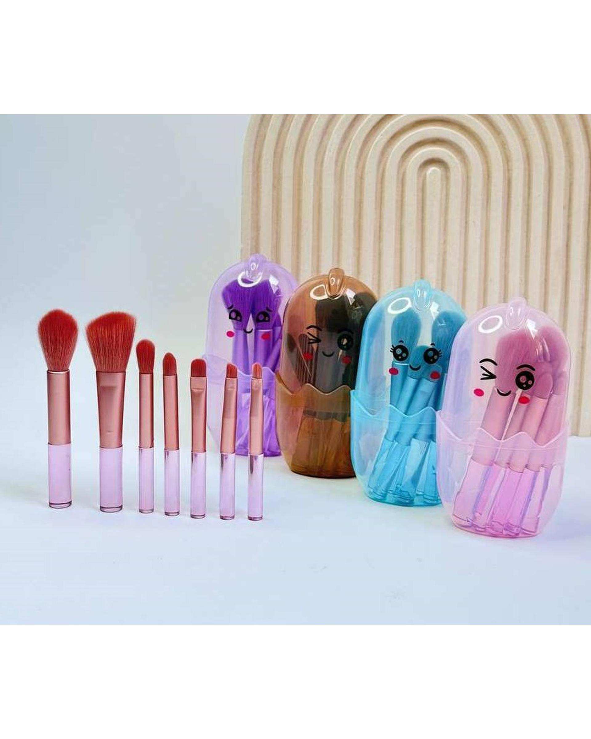 ست براش آرایشی شفاف طرح جوجه مجموعه ۷ عددی