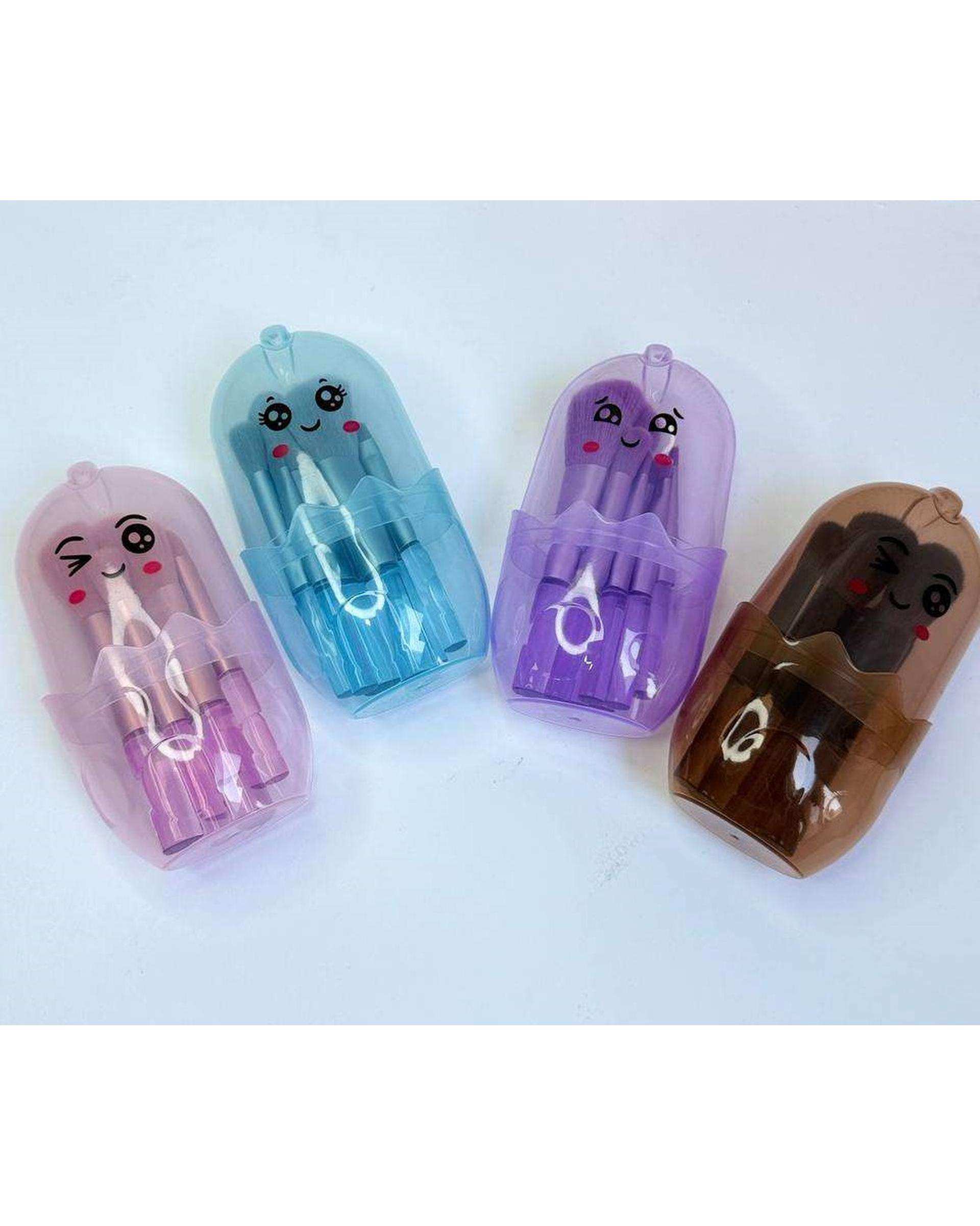 ست براش آرایشی شفاف طرح جوجه مجموعه ۷ عددی