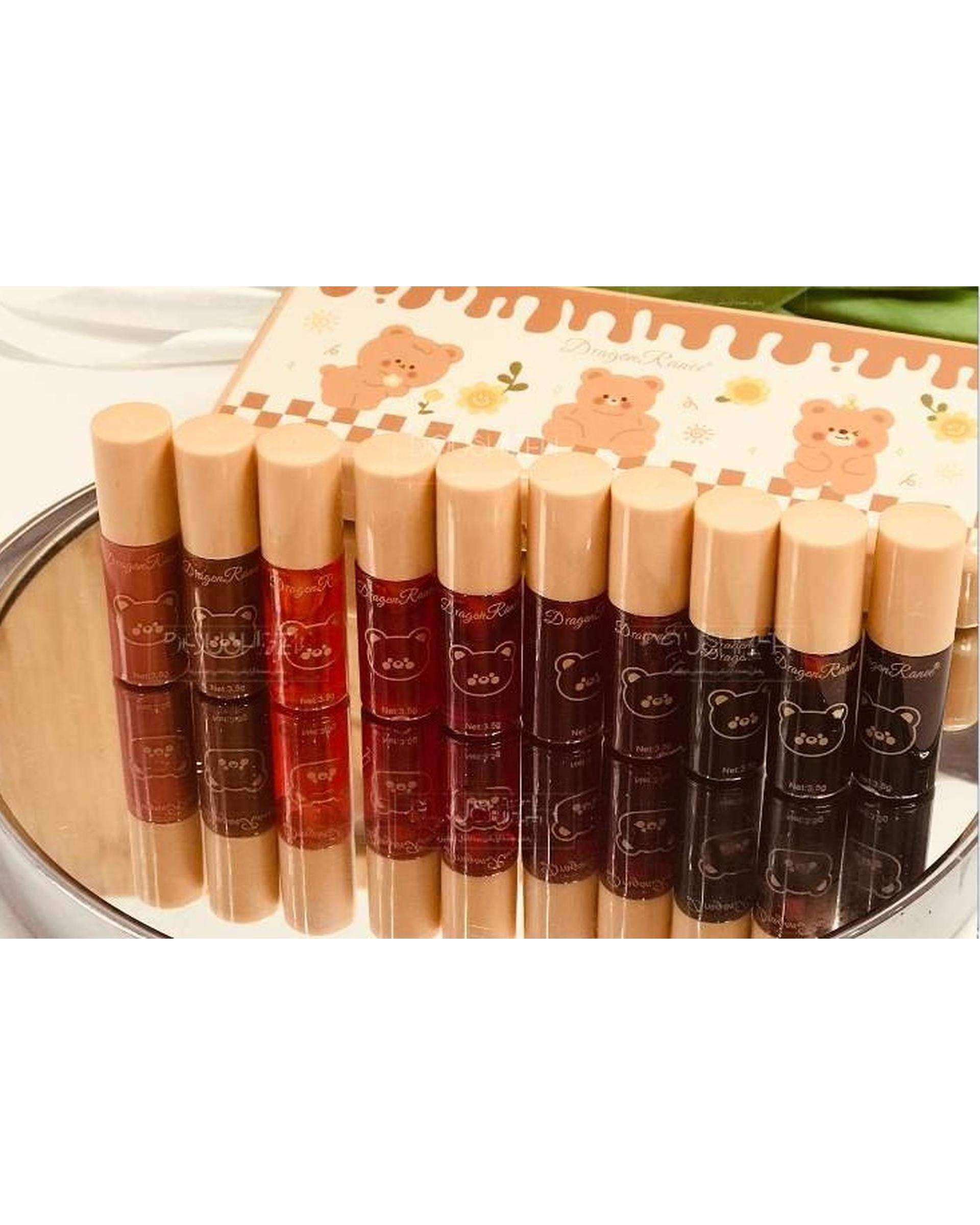 تینت لب و گونه دراگون رانی مدل خرسی بسته 10 عددی