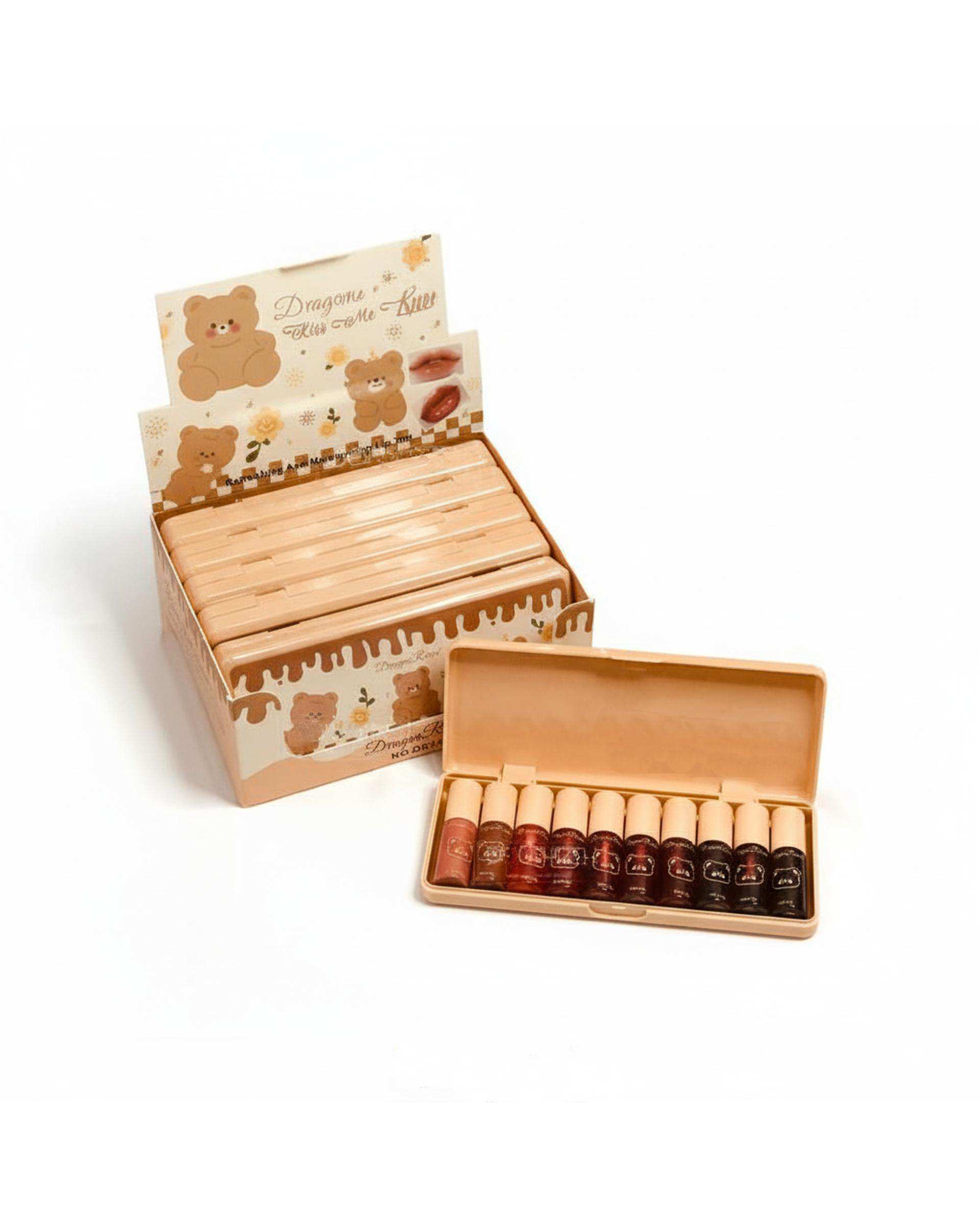 تینت لب و گونه دراگون رانی مدل خرسی بسته 10 عددی