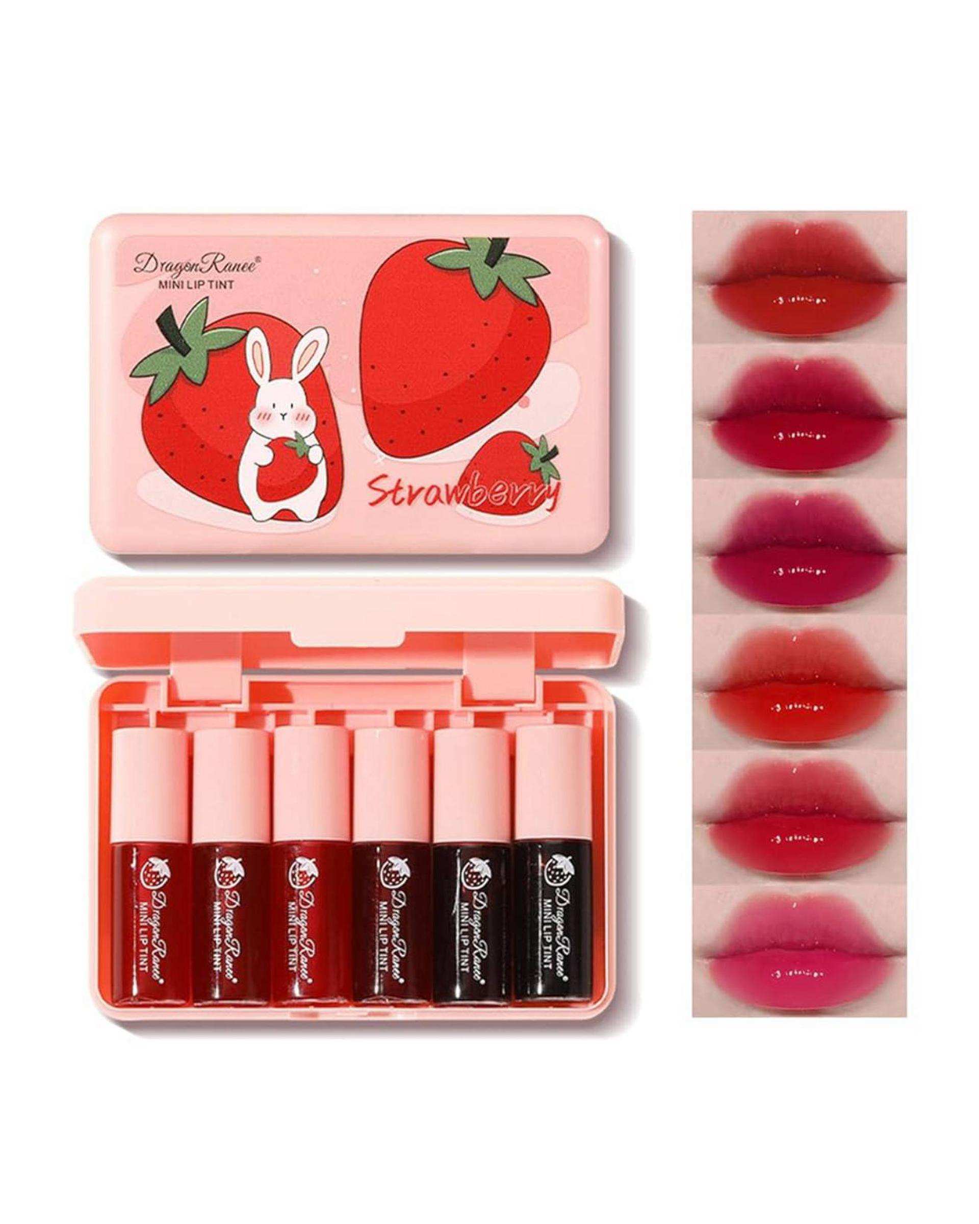 تینت لب و گونه دراگون رانی مدل توت فرنگی بسته 6 عددی