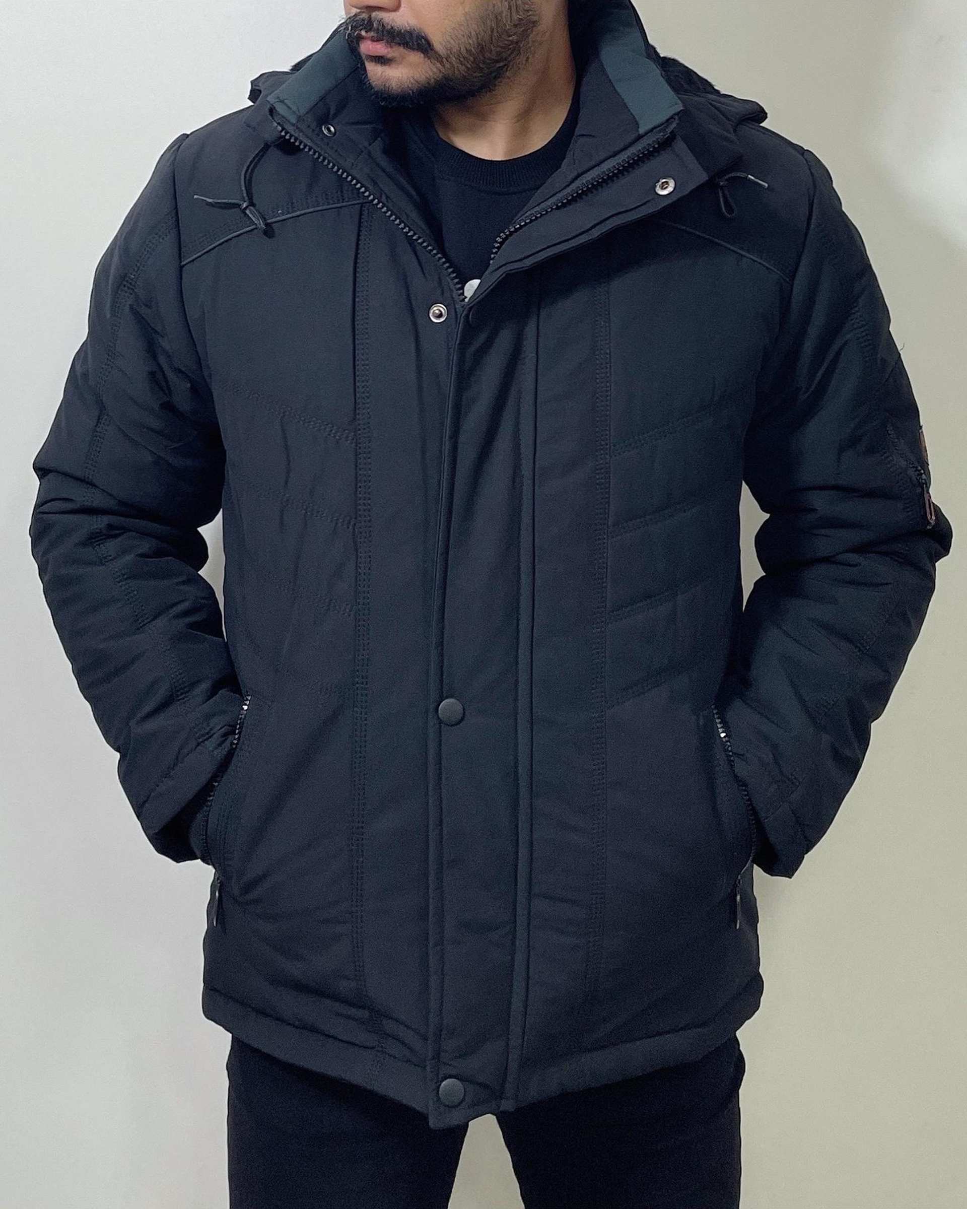 کاپشن مردانه ضد آب کورتکس مشکی دیورسو Diverso کد4833