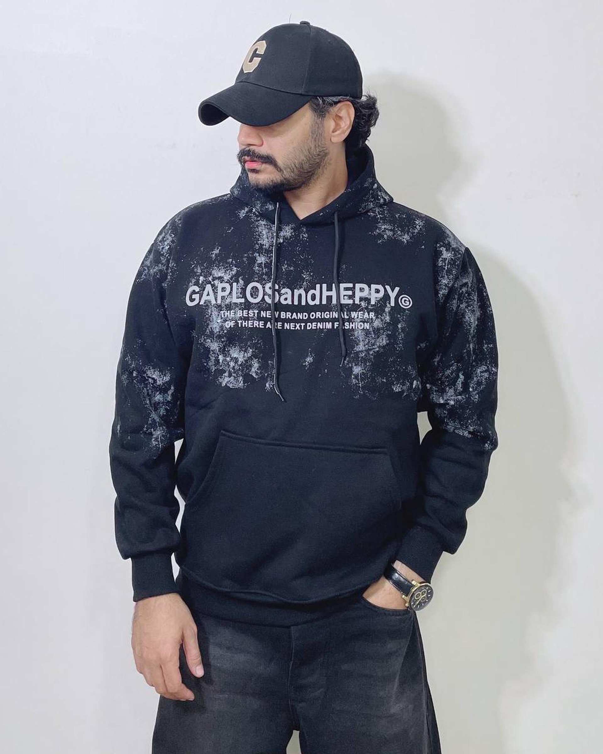 هودی مردانه مشکی دیورسو Diverso کد4838