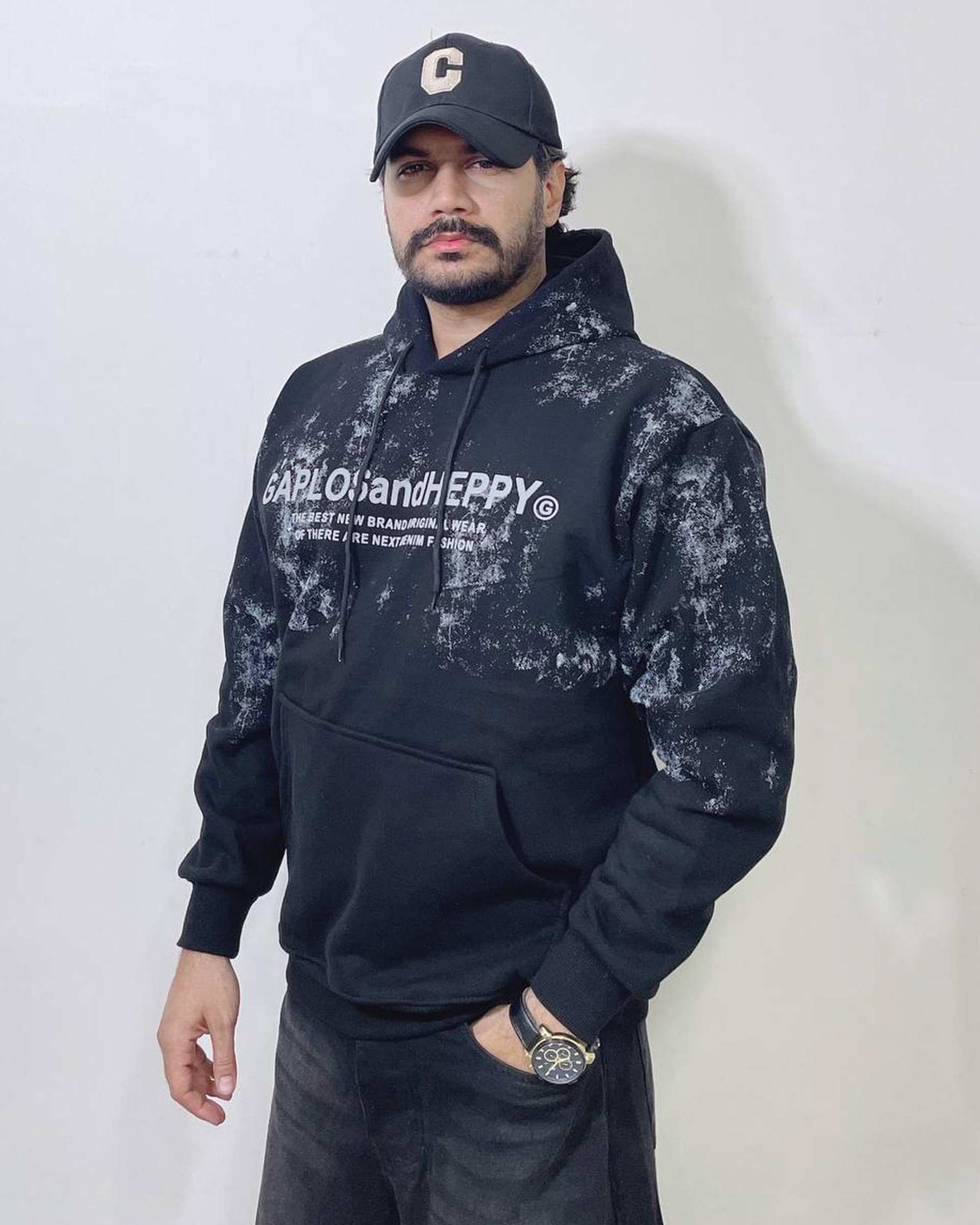 هودی مردانه مشکی دیورسو Diverso کد4838