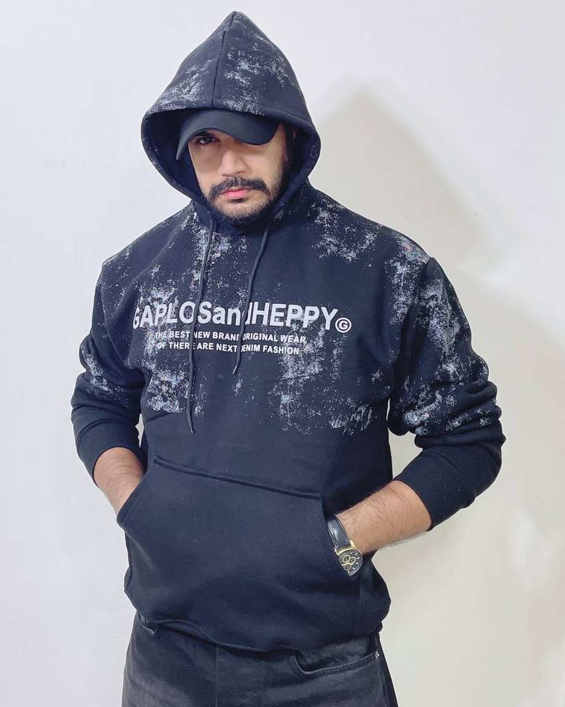 هودی مردانه مشکی دیورسو Diverso کد4838