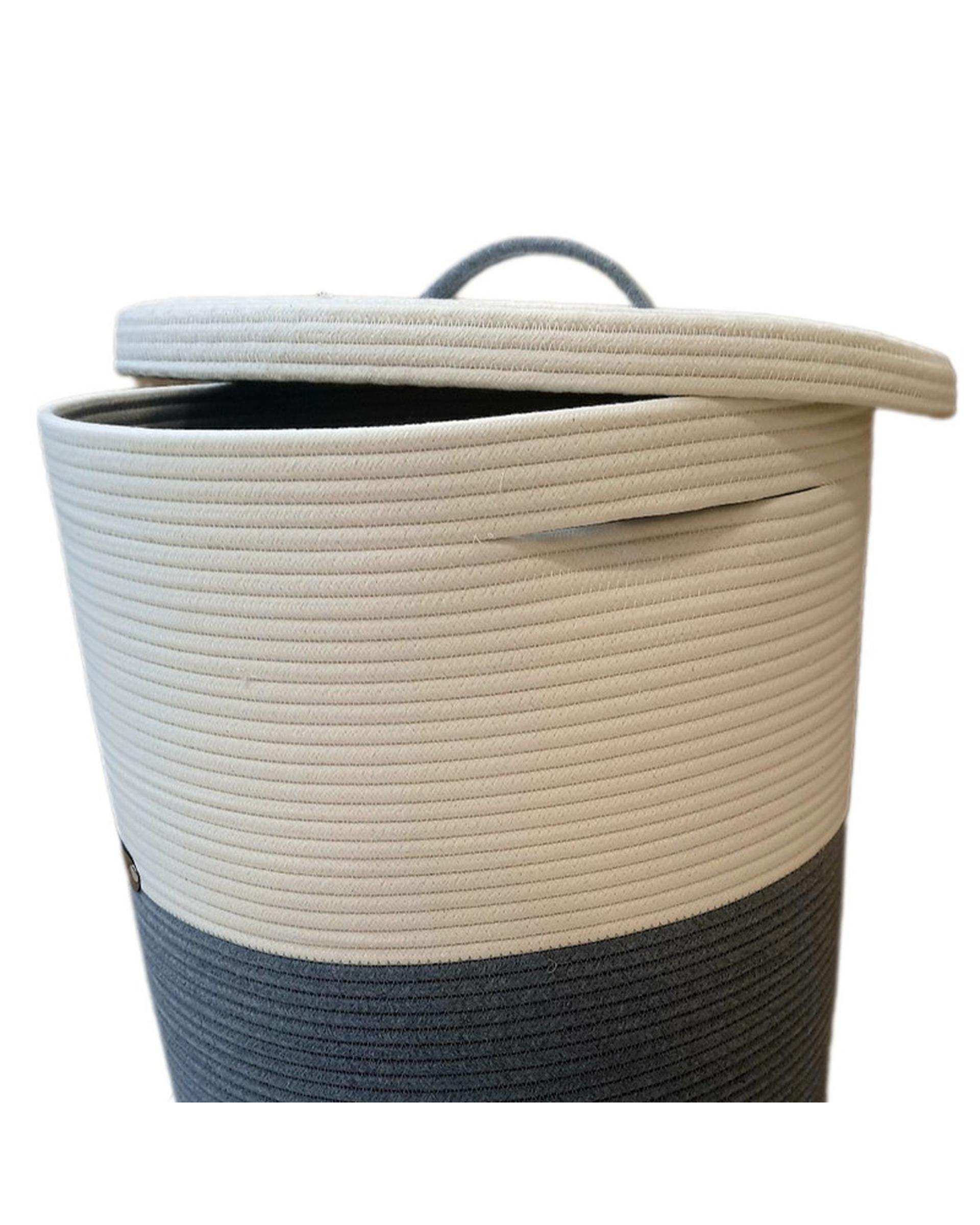 سبد لباس نوک مدادی سفید مدل C2