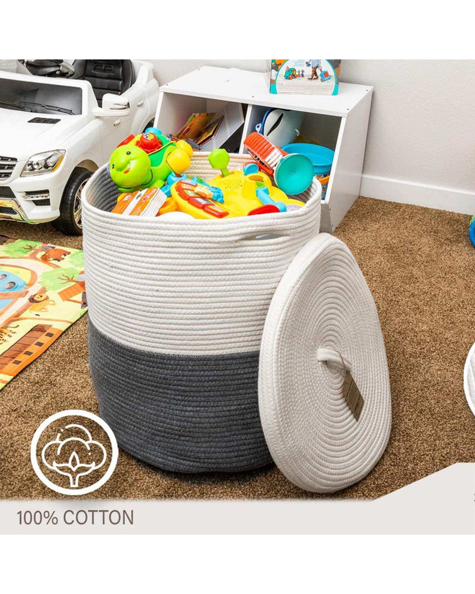 سبد لباس نوک مدادی سفید مدل C2