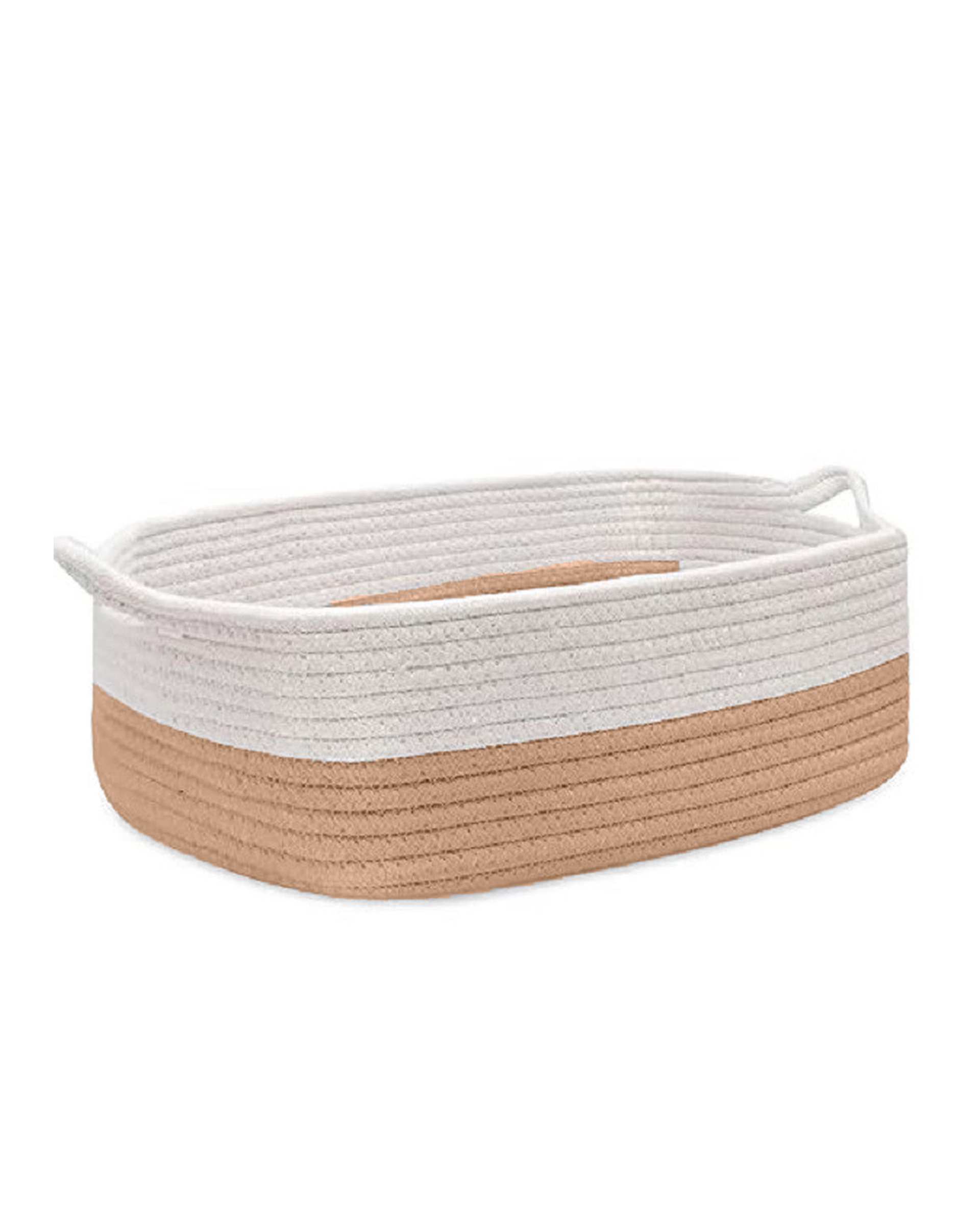 سبد کپو بافی طوسی سفید مدل fd