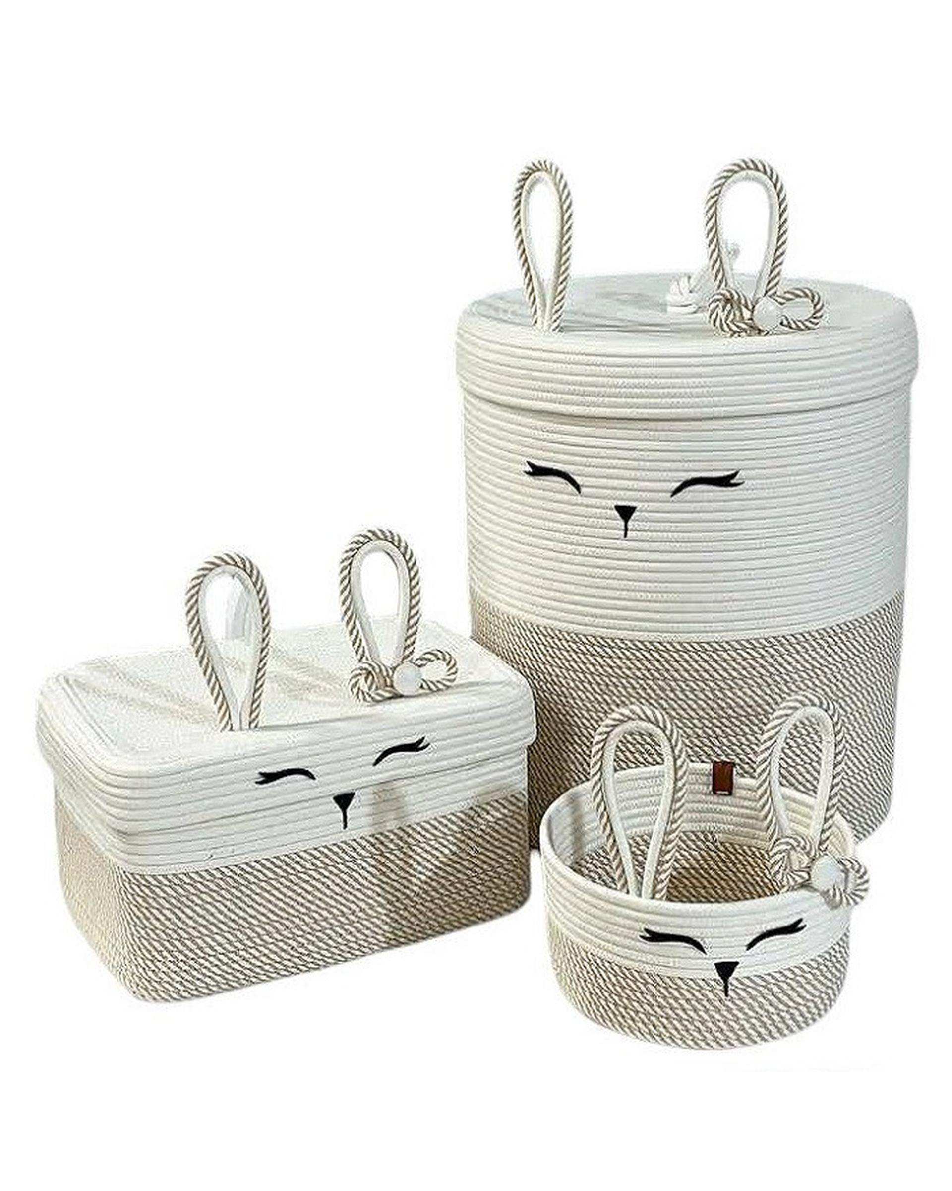 ست سبد وسایل کودک مدل خرگوش بسته 3 عددی