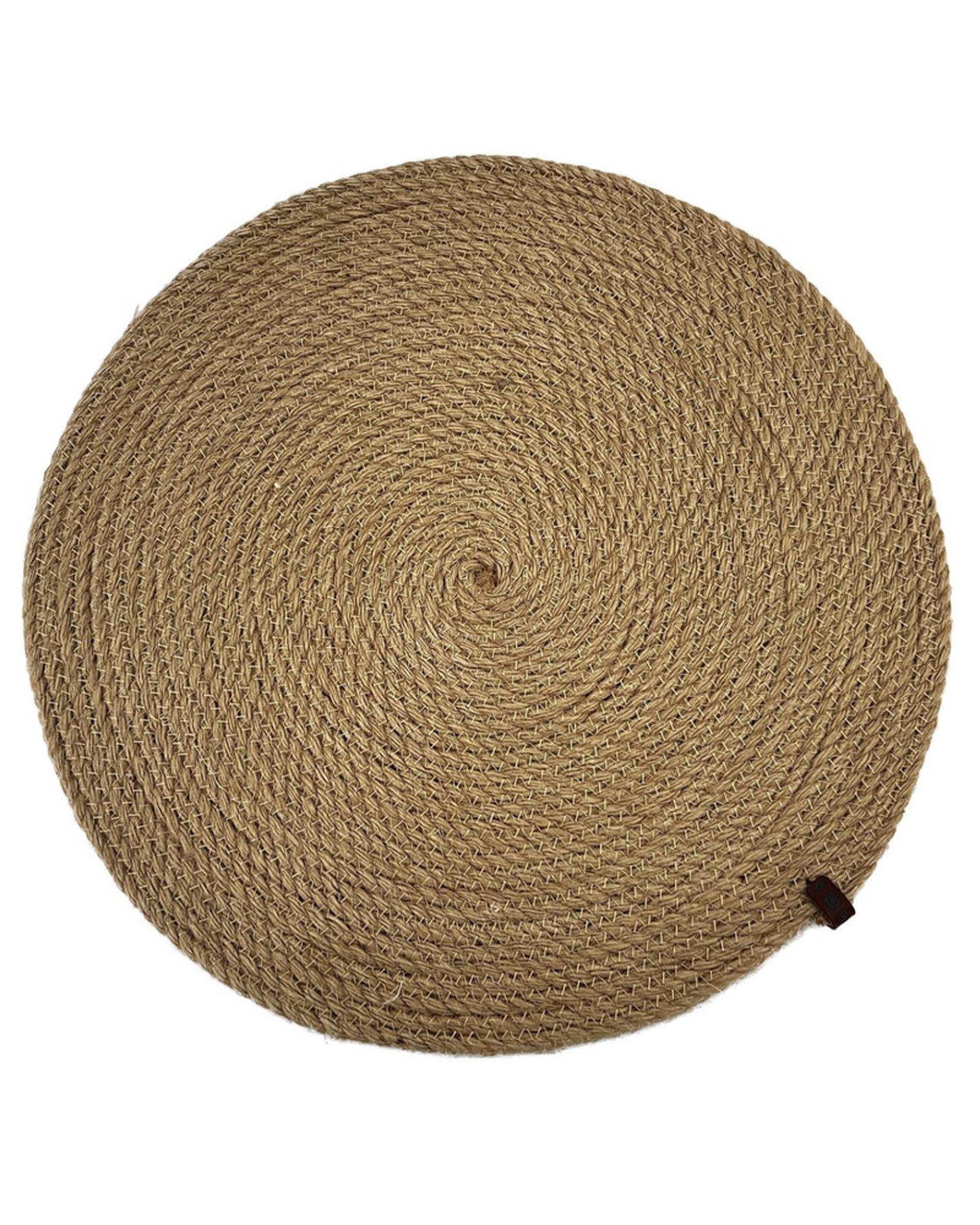 زیر بشقابی کرم تیره مدل کنفی دایره