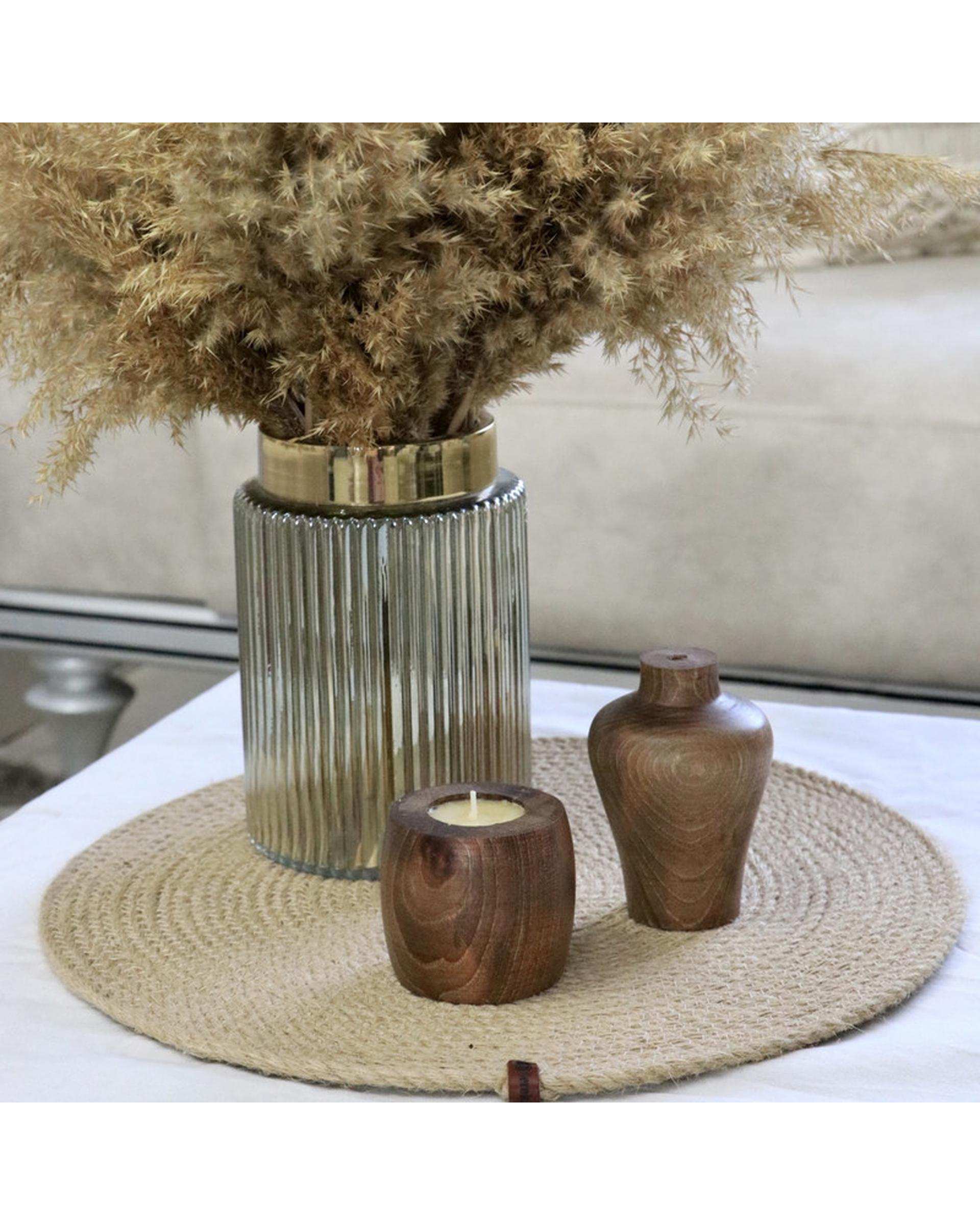 زیر بشقابی کرم تیره مدل کنفی دایره