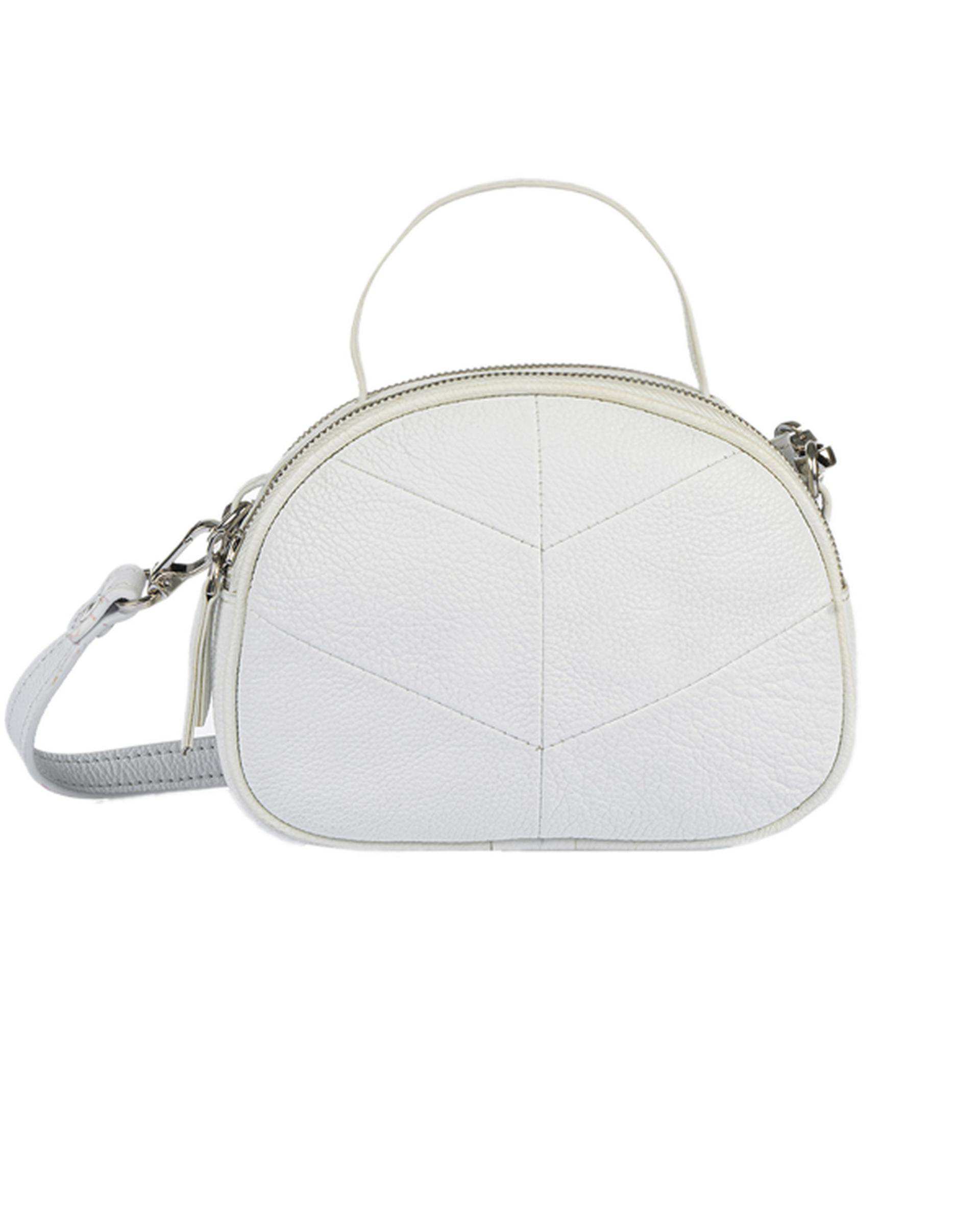 کیف چرم دوشی زنانه سفید ایران طب Iran Teb مدل فمیلی کد 07