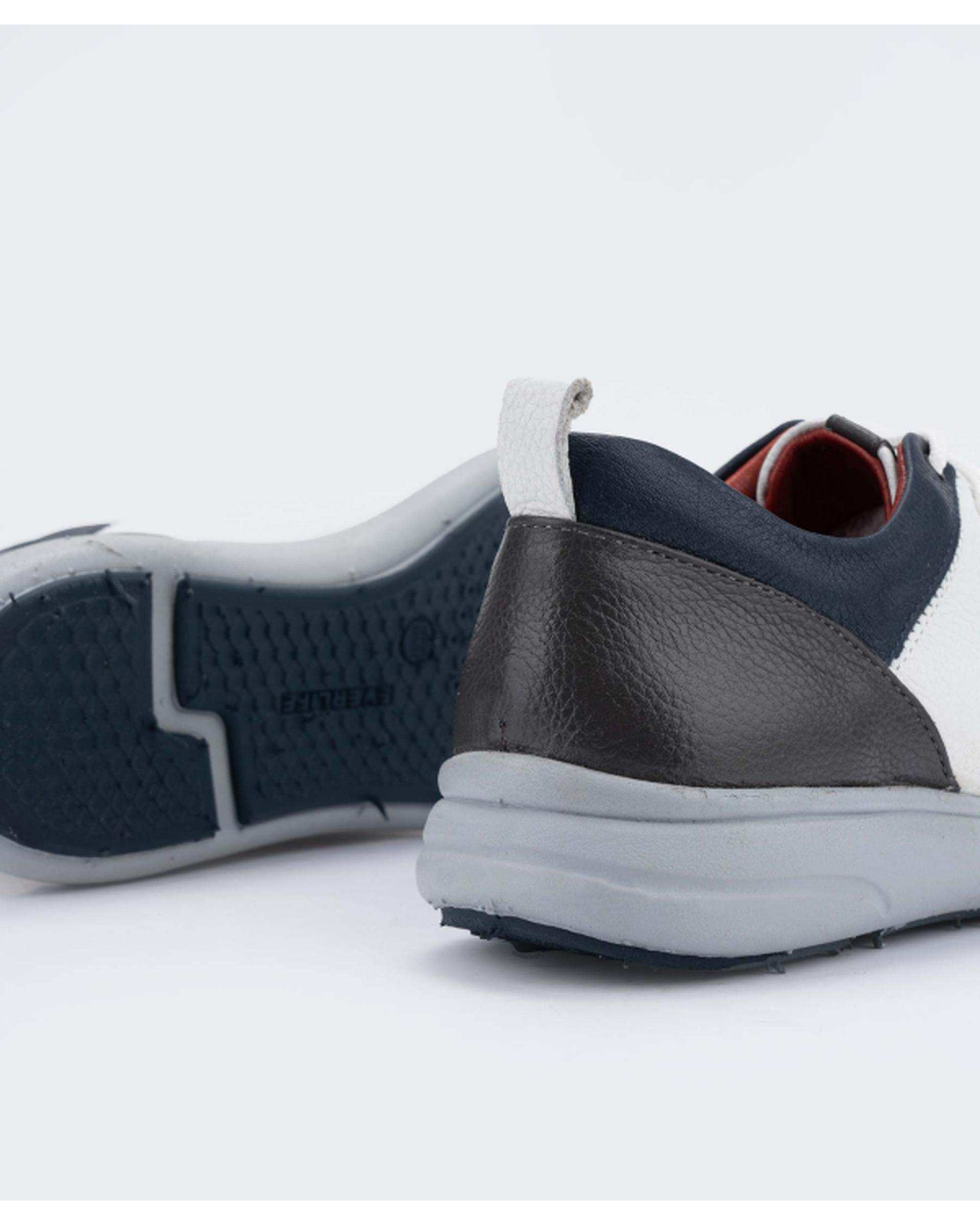 کفش چرم زنانه کژوال سفید ایران طب Iran Teb مدل اکو بندی کد 200100