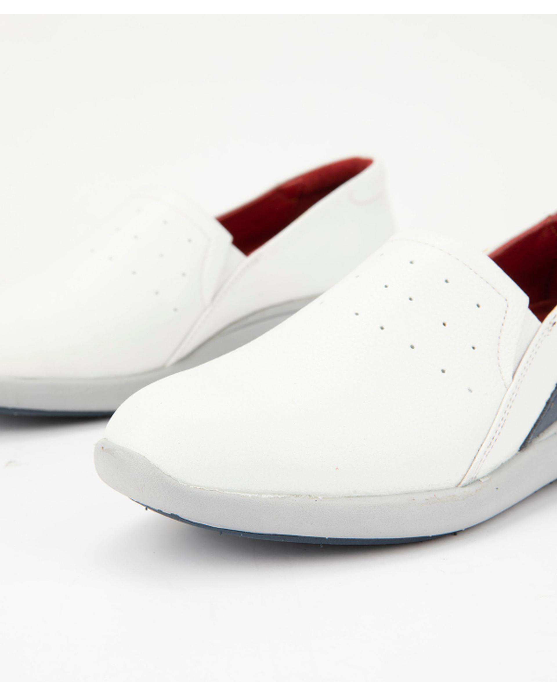 کفش چرم زنانه سفید ایران طب Iran Teb مدل اکو کد 20040