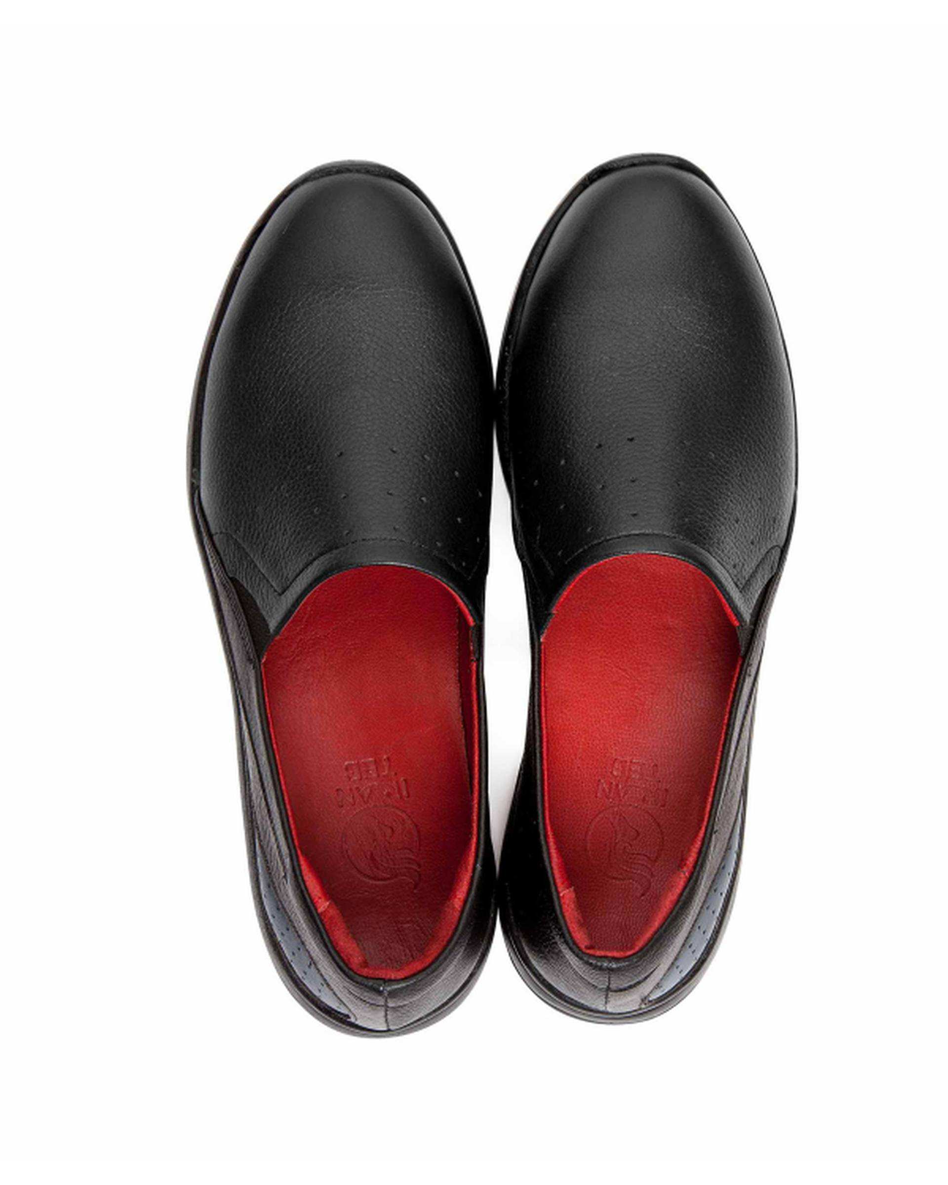 کفش چرم زنانه مشکی ایران طب Iran Teb مدل اکو کد 20040