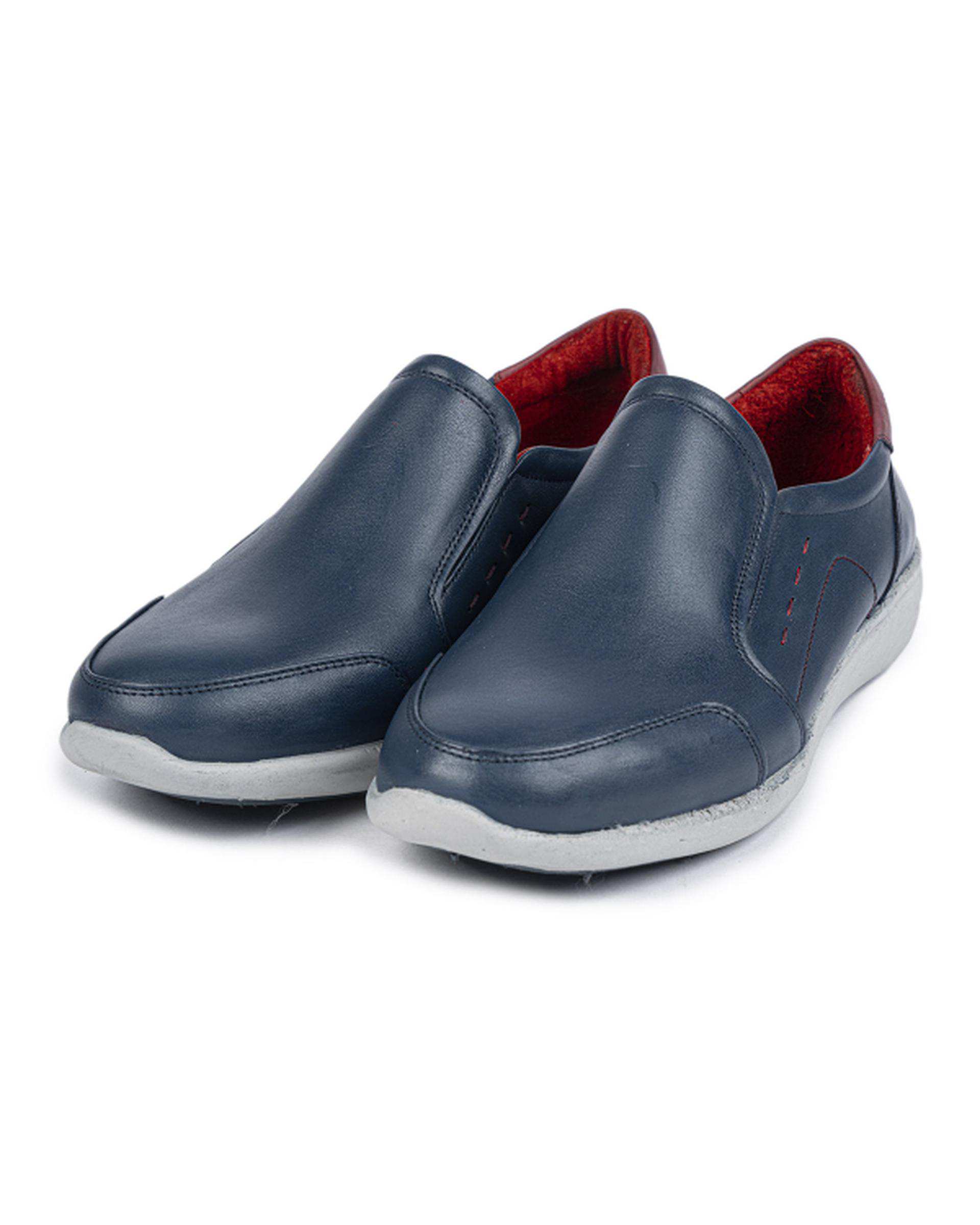 کفش چرم زنانه سرمه ای ایران طب Iran Teb مدل آلما کد 20043