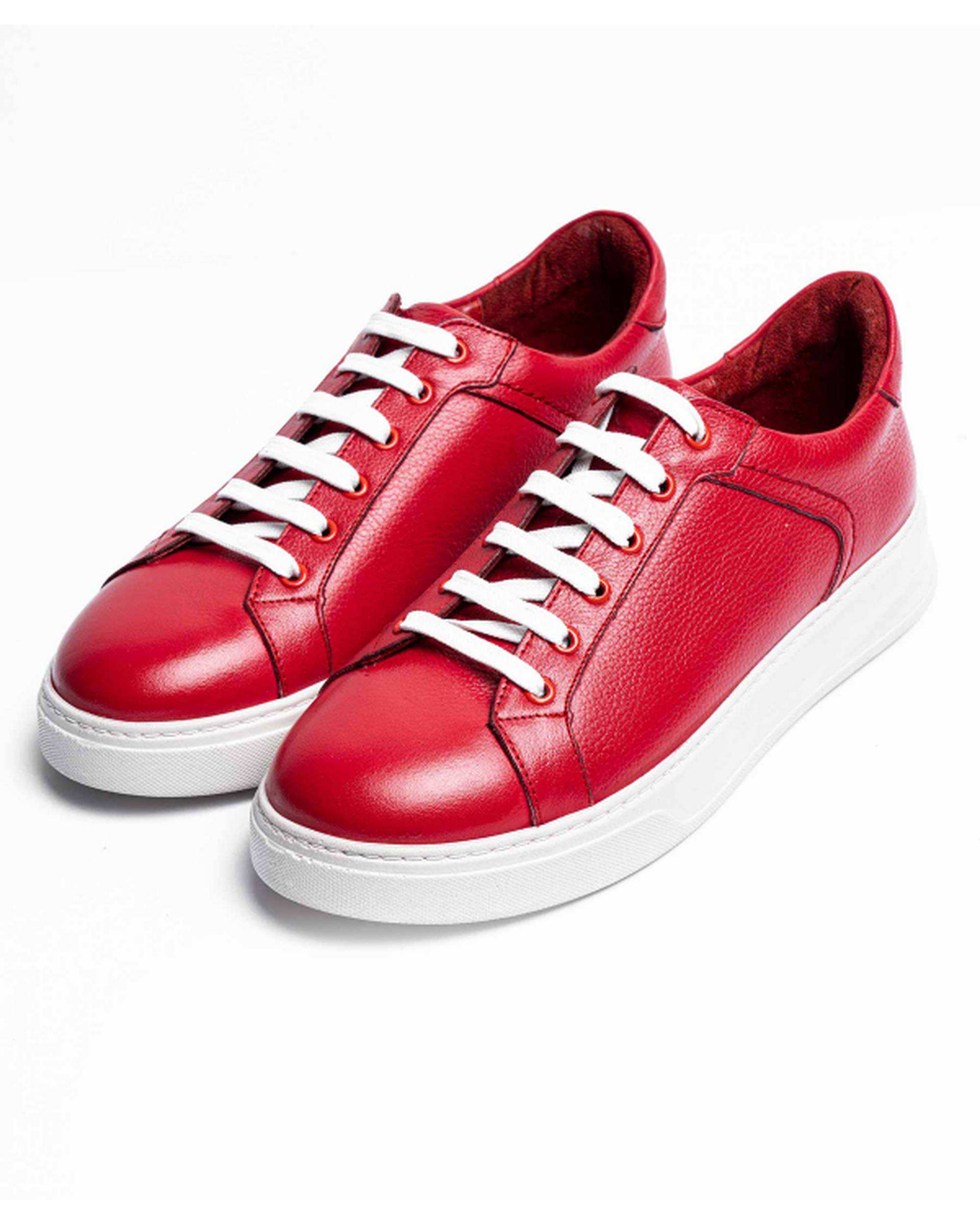 کفش چرم زنانه قرمز ایران طب Iran Teb مدل نادا والنسیا کد 202037