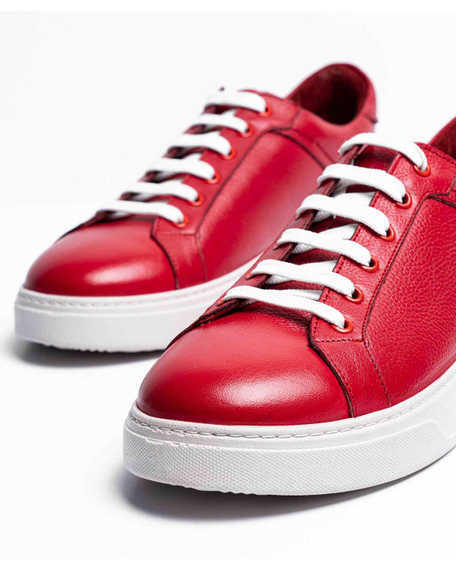 کفش چرم زنانه قرمز ایران طب Iran Teb مدل نادا والنسیا کد 202037