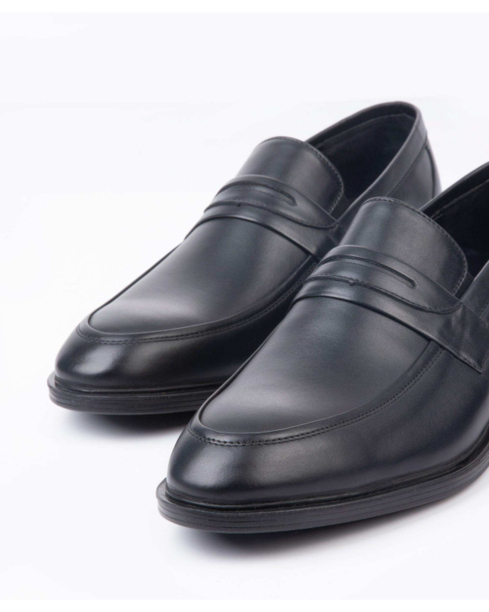 کفش چرم مردانه رسمی مشکی ایران طب Iran Teb مدل آلدو کد 202344