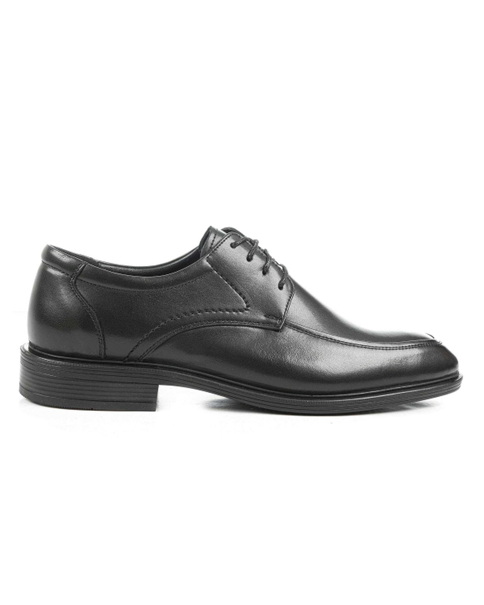 کفش چرم مردانه رسمی مشکی ایران طب Iran Teb مدل آلدو کد 202406