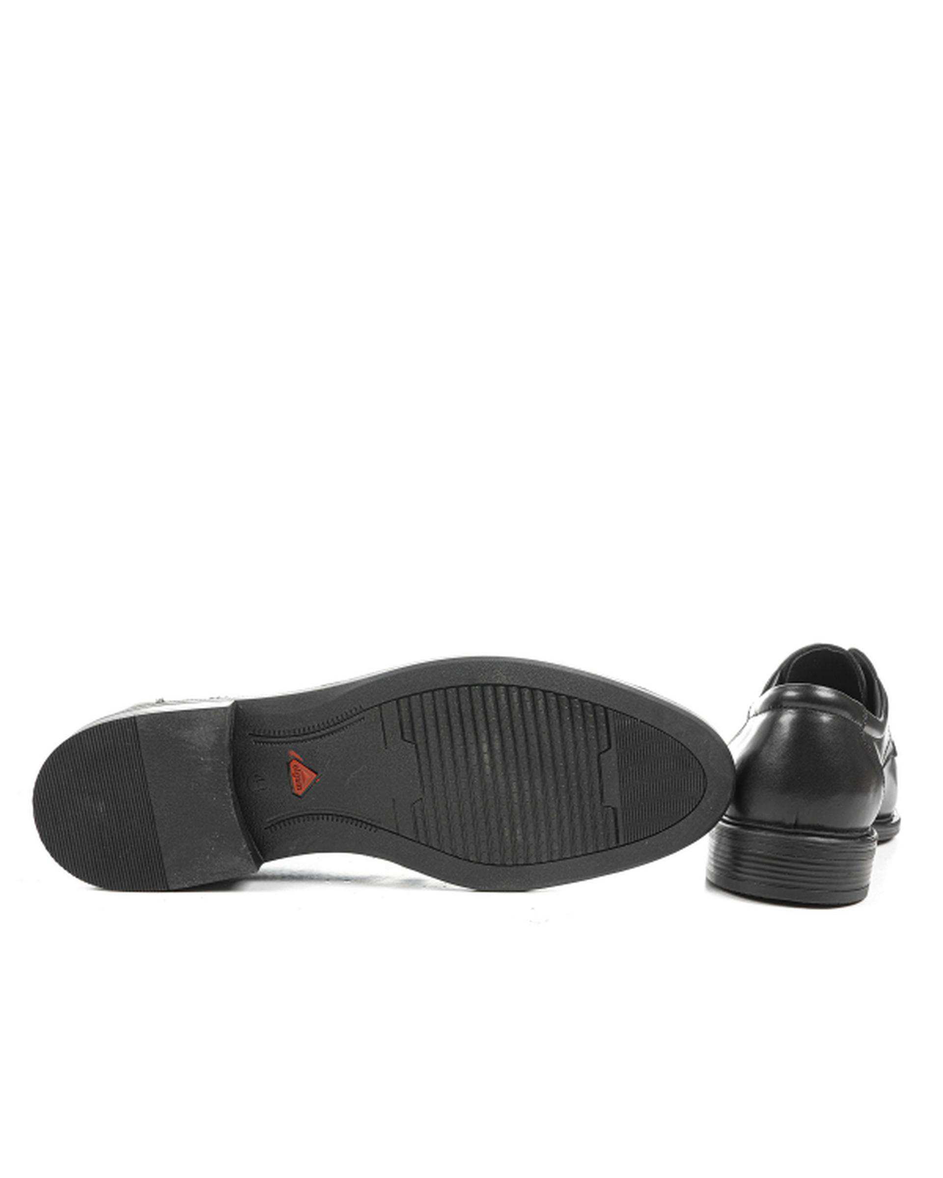 کفش چرم مردانه رسمی مشکی ایران طب Iran Teb مدل آلدو کد 202406