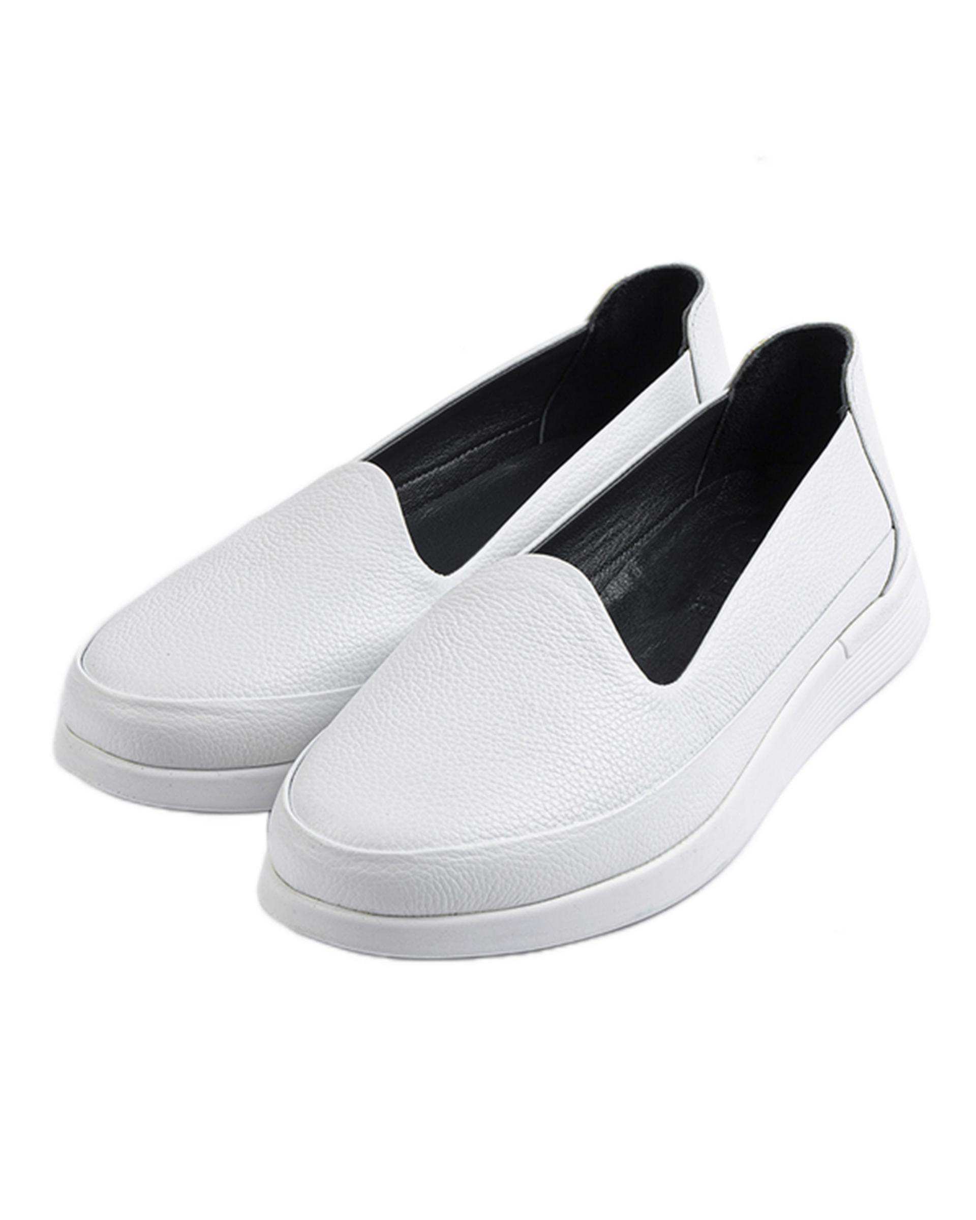 کفش چرم زنانه سفید ایران طب Iranteb مدل طره کد 203850